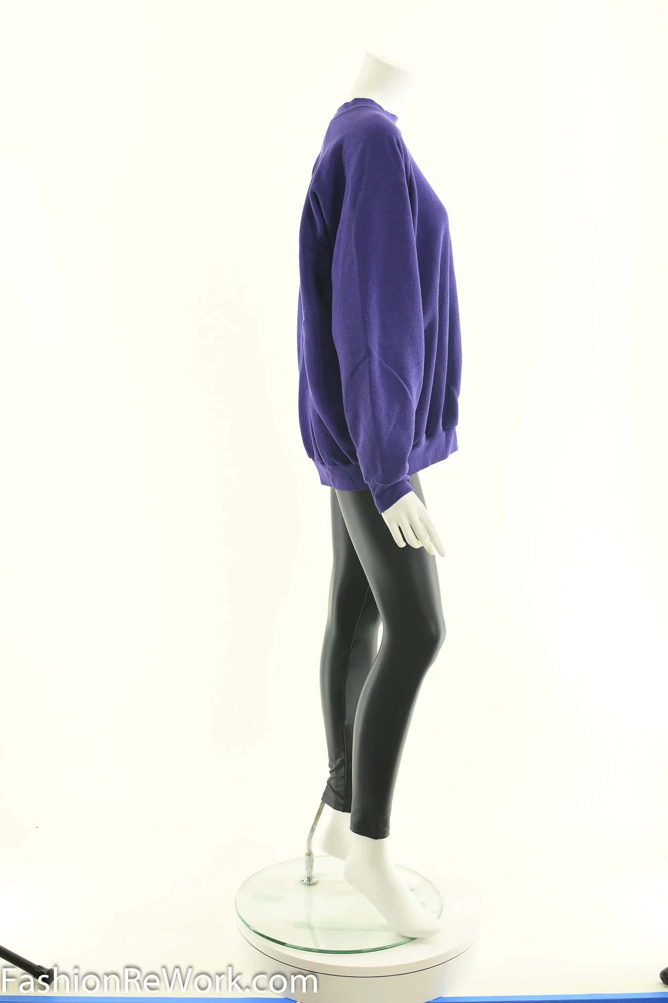 Purple Oversize Comfy Crewneck by Fruit of The Loom - Image 5