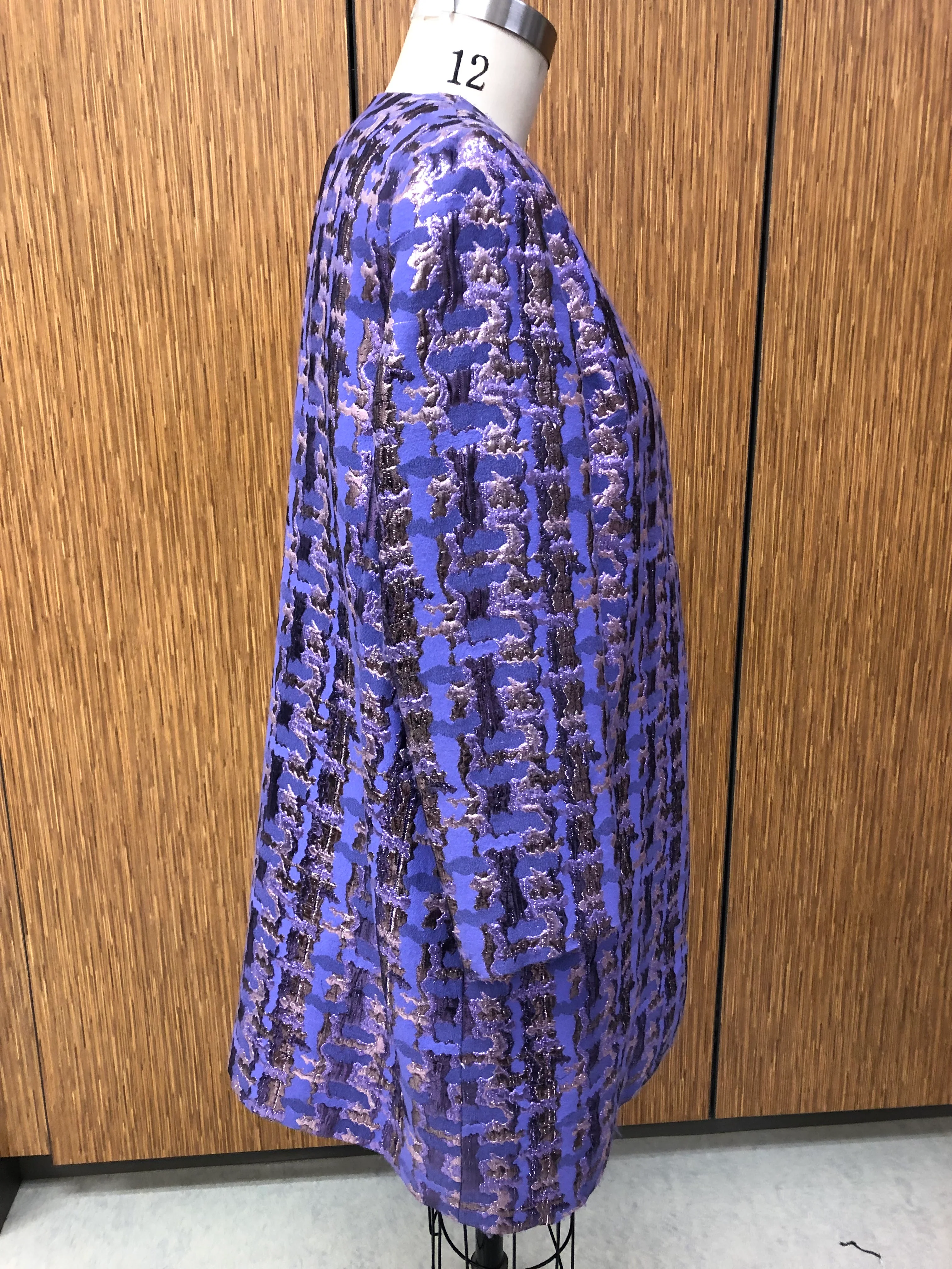 Purple/silver Metallic Brocade 2 Pc Ensemble - Image 3