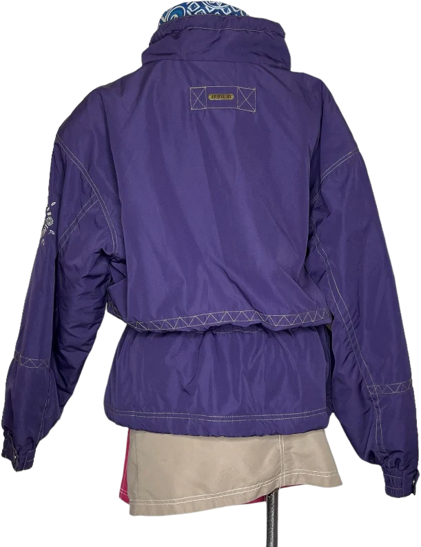 Purple Ski Snow Jacket Cinched Waist Southwestern By Powderhorn - Image 2