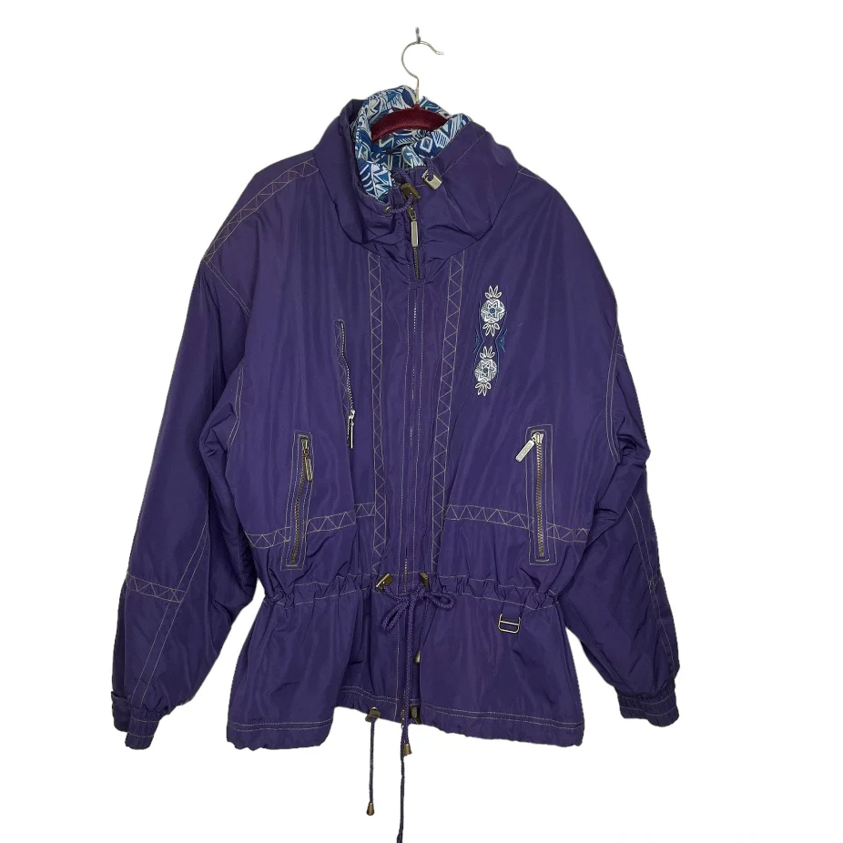 Purple Ski Snow Jacket Cinched Waist Southwestern By Powderhorn - Image 5