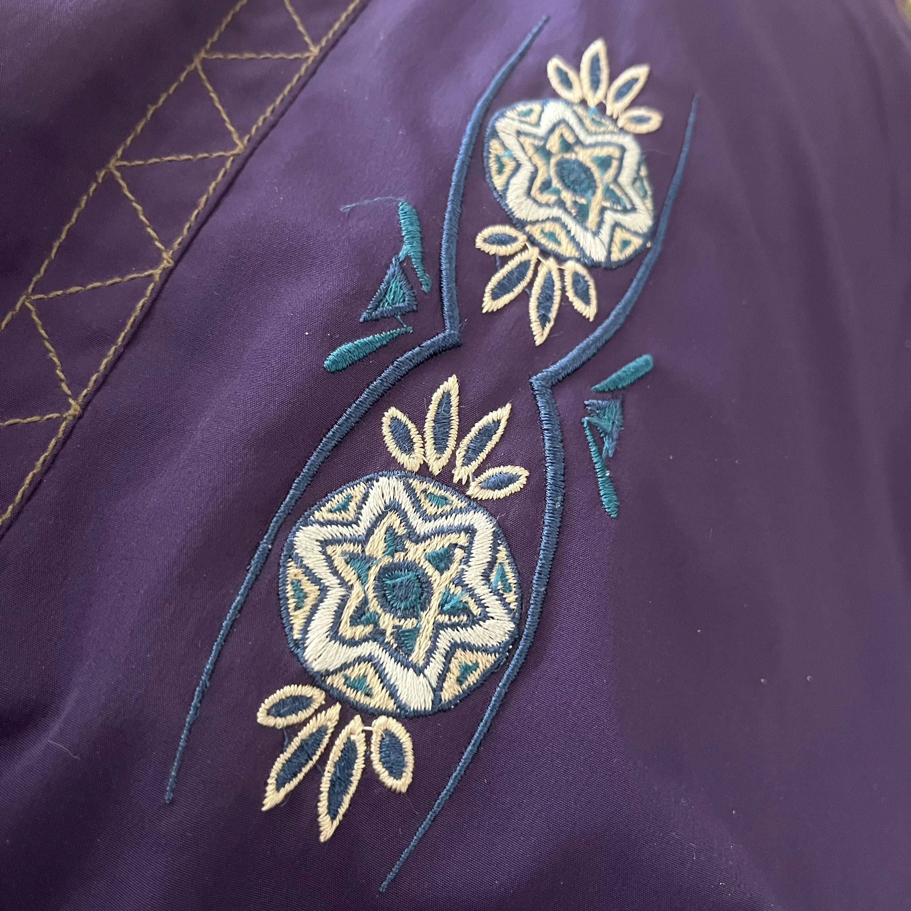 Purple Ski Snow Jacket Cinched Waist Southwestern By Powderhorn - Image 8