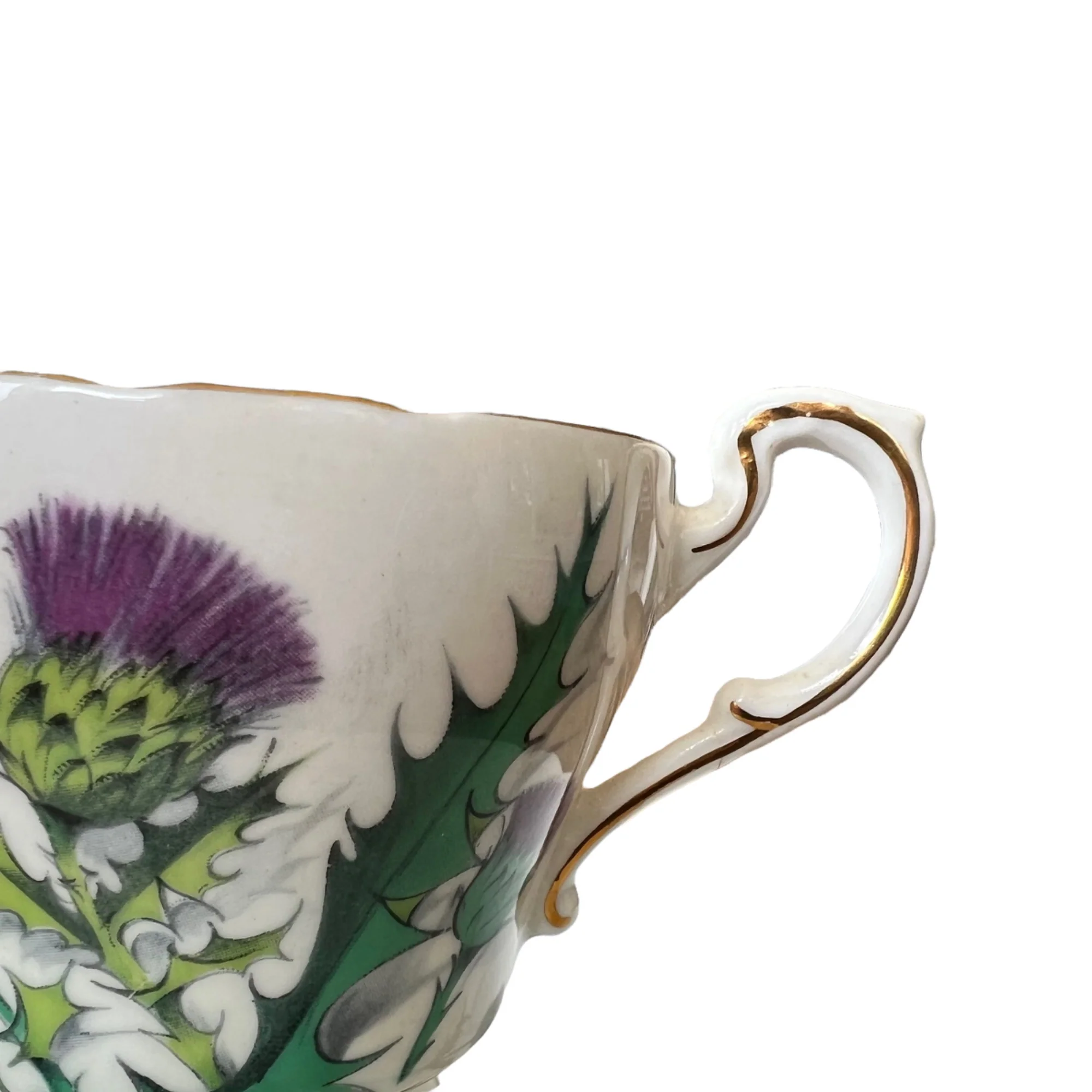 Purple Thistle Bone Fina China Tea Cup And Saucer By Paragon - Image 13