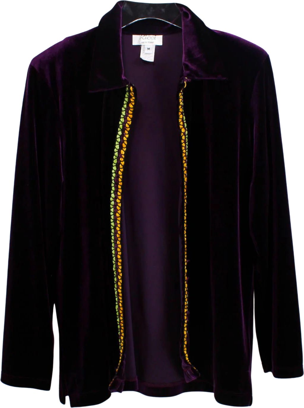 Purple Vintage 90s Velvet Sweater 3 Piece Skirt Suit Set by Ricci