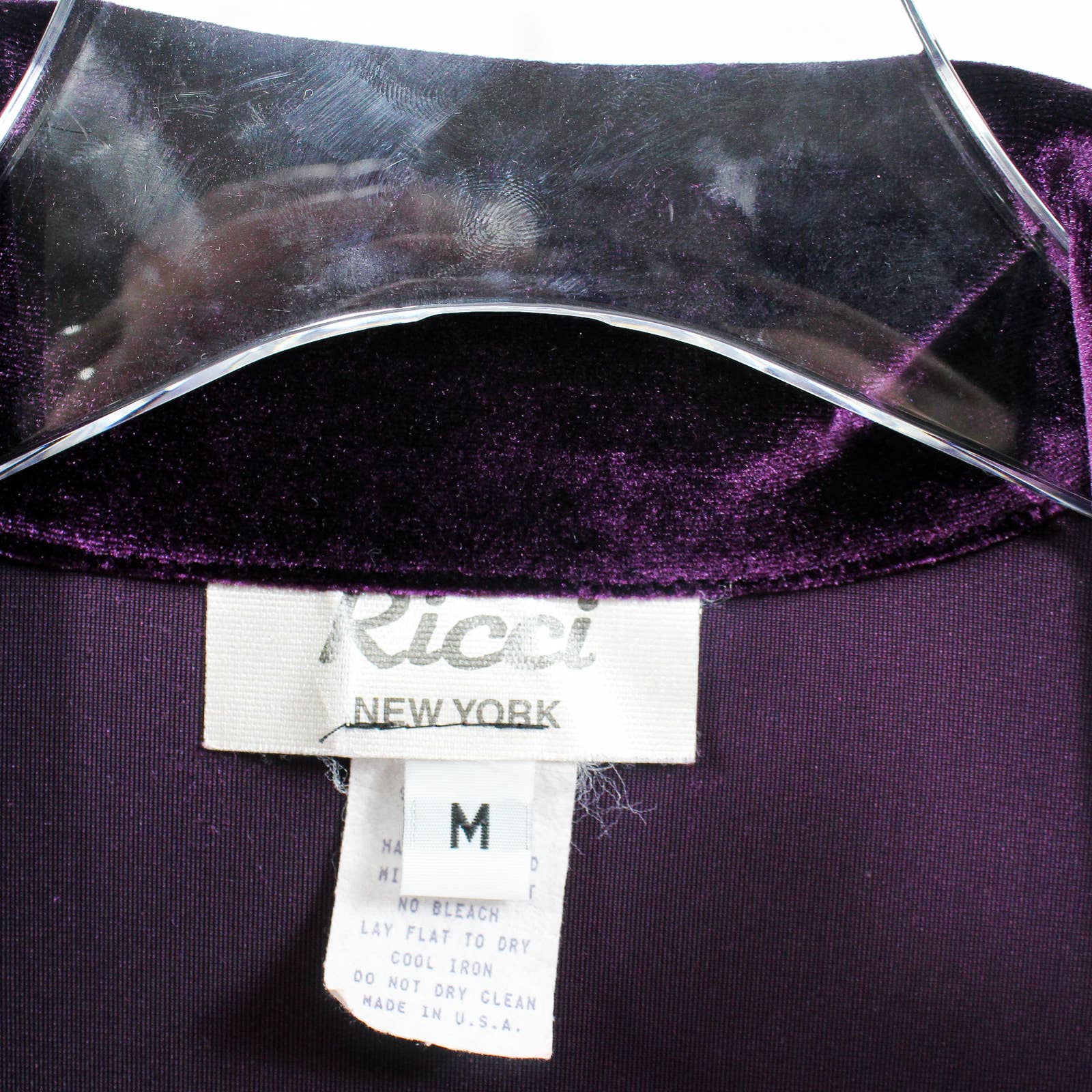 Purple Vintage 90s Velvet Sweater 3 Piece Skirt Suit Set by Ricci - Image 4