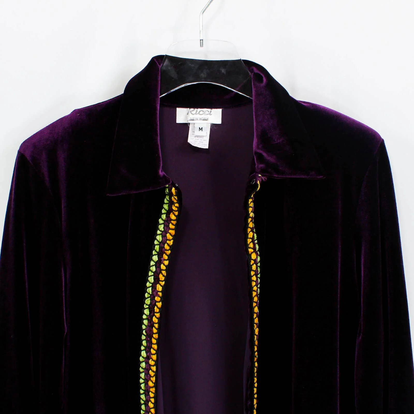 Purple Vintage 90s Velvet Sweater 3 Piece Skirt Suit Set by Ricci - Image 5