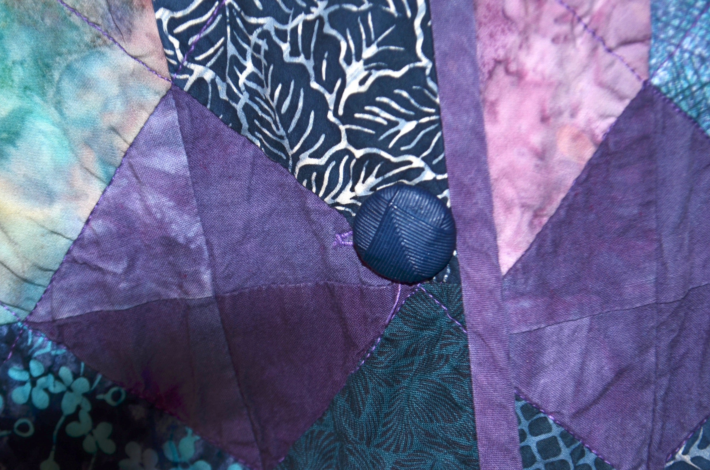Quilted Jacket Batik Fabric Style- Granny Squares - Image 6