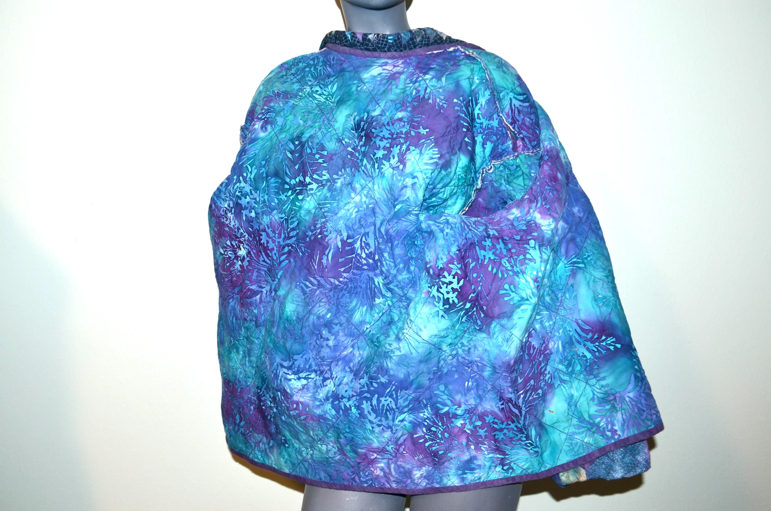 Quilted Jacket Batik Fabric Style- Granny Squares - Image 9
