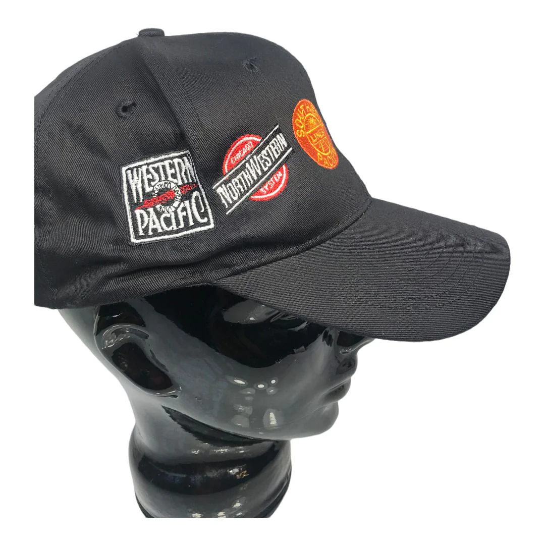 Railroad Train Cap Hat North Western Southern Pacific Union Mo-Pac Katy Black by Cobra Cap - Image 4
