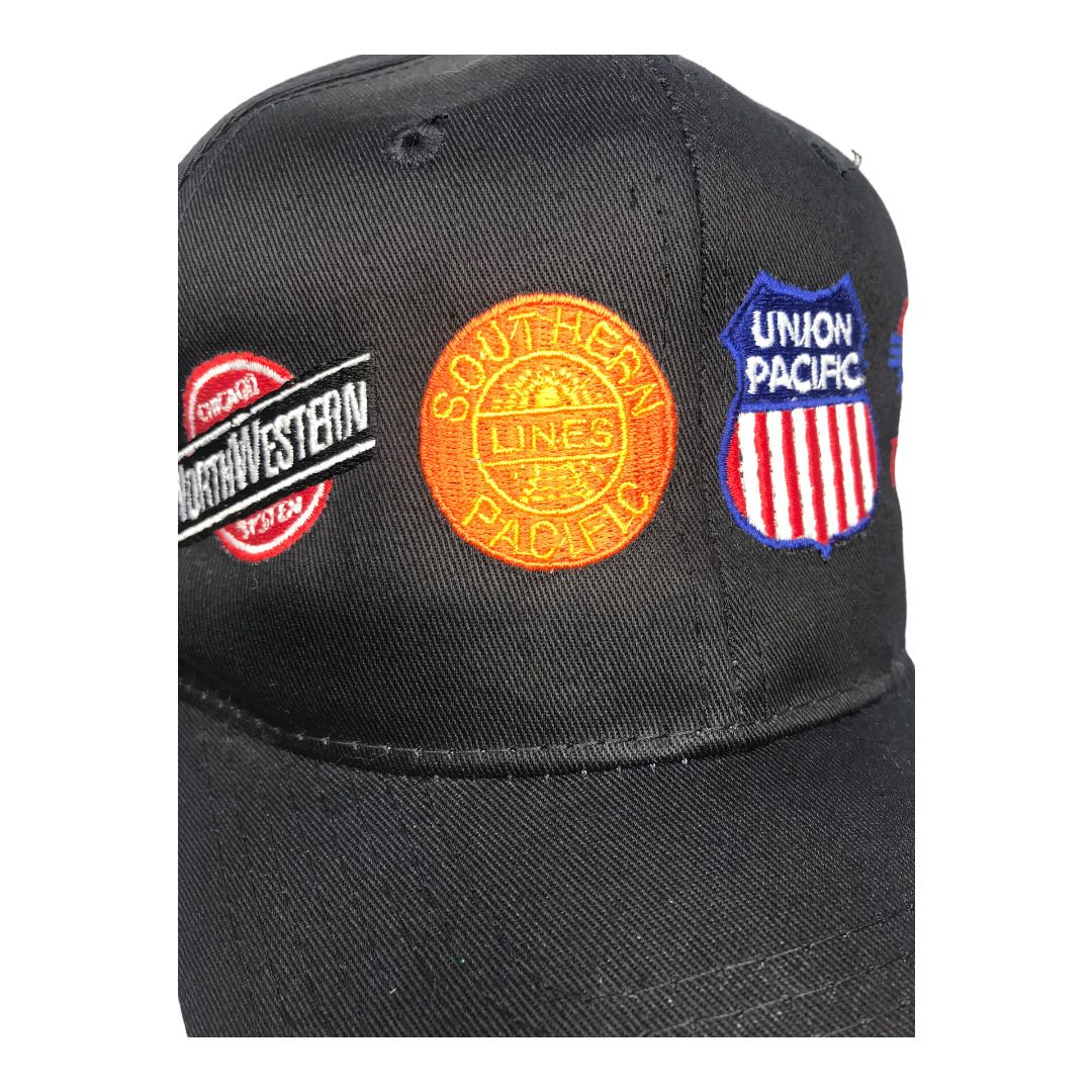 Railroad Train Cap Hat North Western Southern Pacific Union Mo-Pac Katy Black by Cobra Cap - Image 9