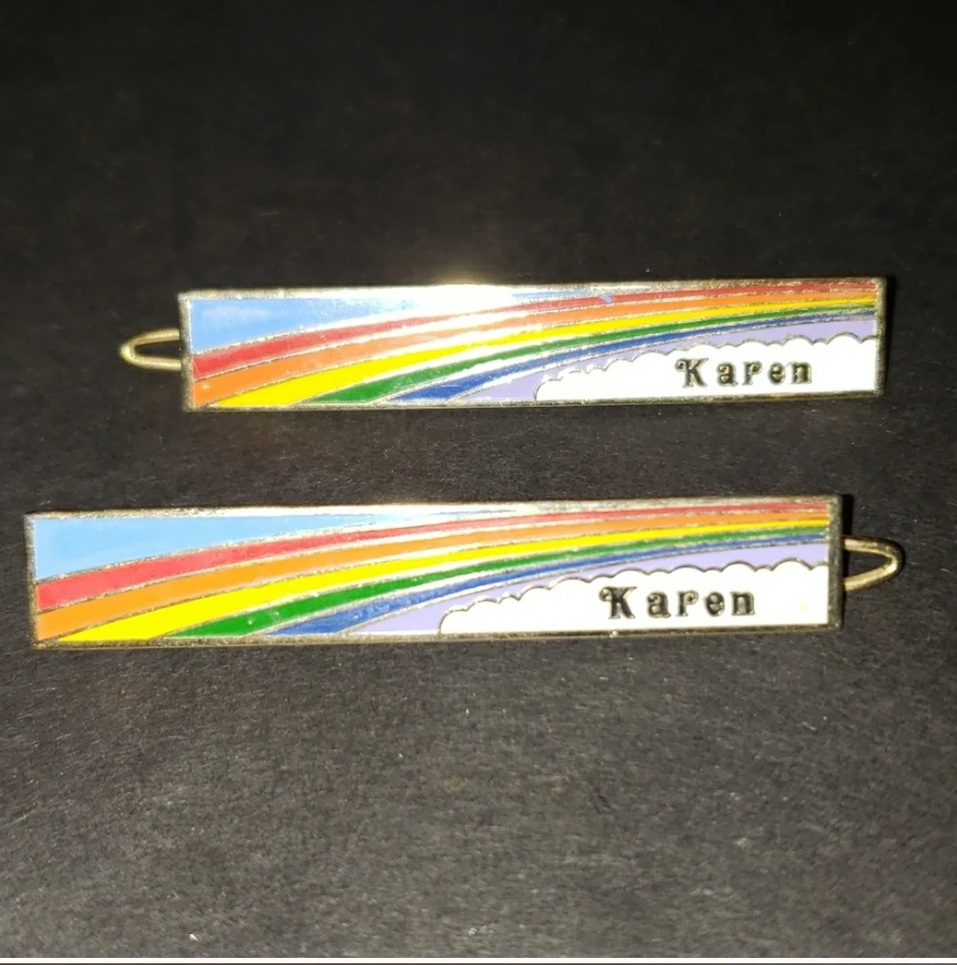 Rainbow Karen Enamel Metal Hair Clips Barrettes - Image 4