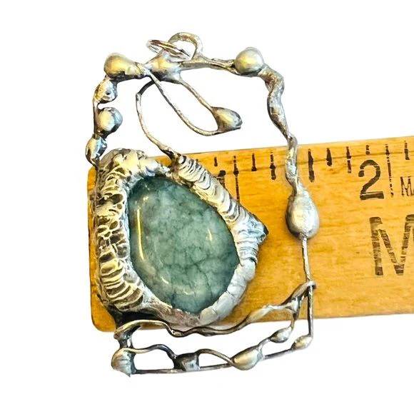 Rainbow Moonstone Cabochon Swan Pendant Handcrafted with Tiffany Solder - Image 4