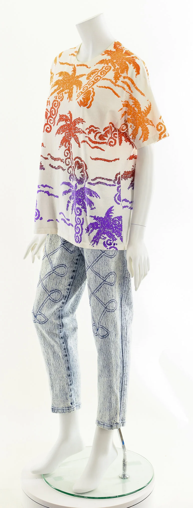 Rainbow Palm Tree Tropical T-Shirt by 14th Place California - Image 10