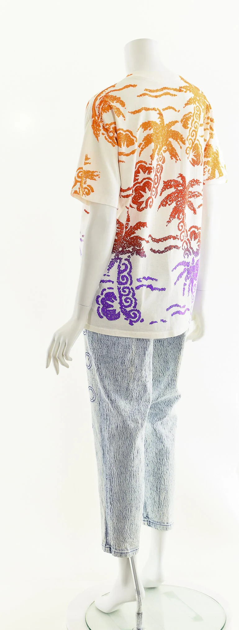 Rainbow Palm Tree Tropical T-Shirt by 14th Place California - Image 8