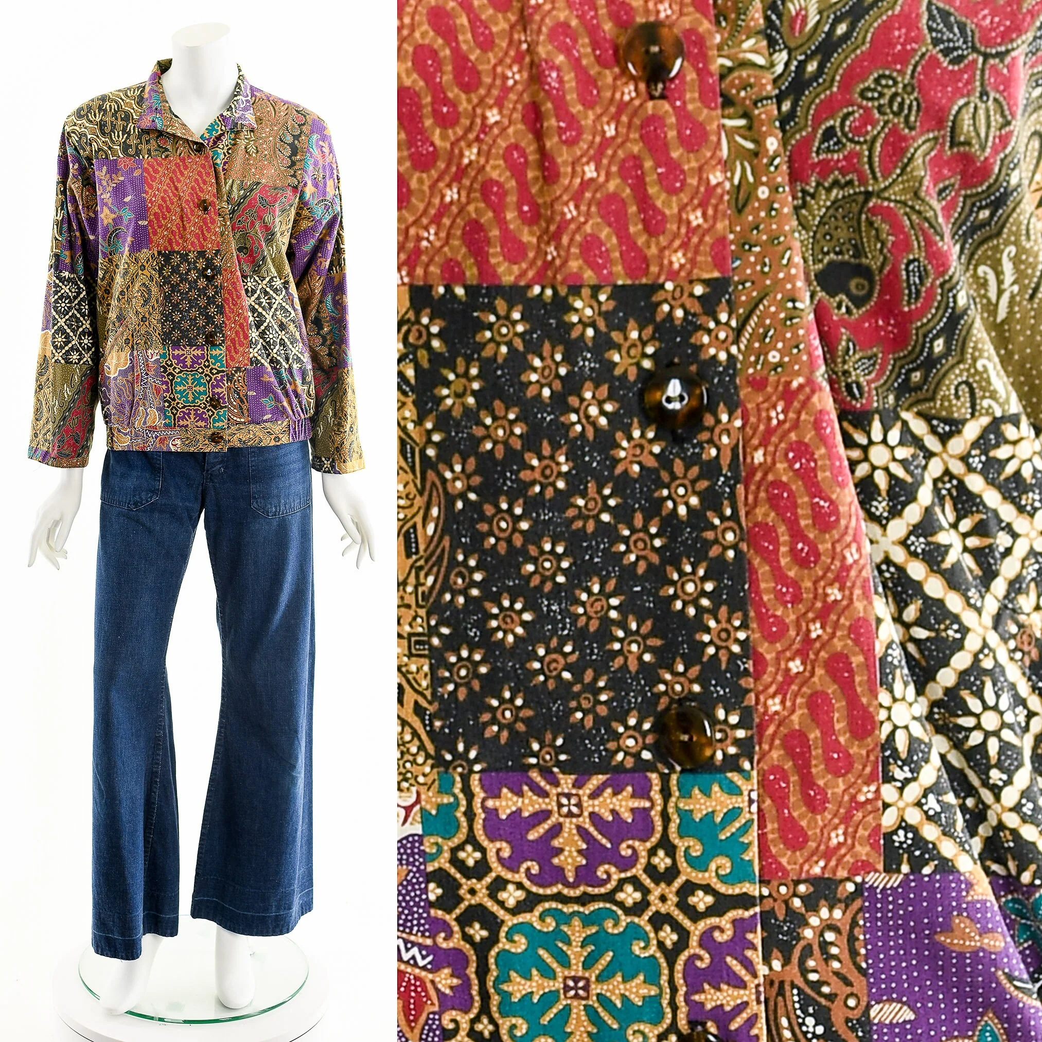 Rainbow Patchwork Bomber Jacket by Ricki Rose - Image 4