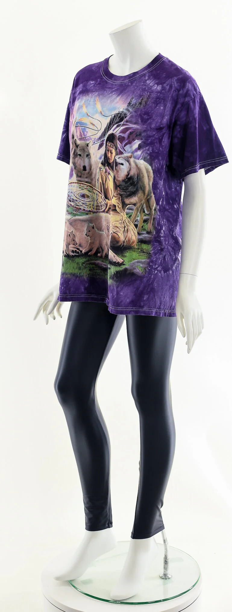 Rainbow Wolf Mother Tie Dye T-Shirt by Jerzees - Image 10