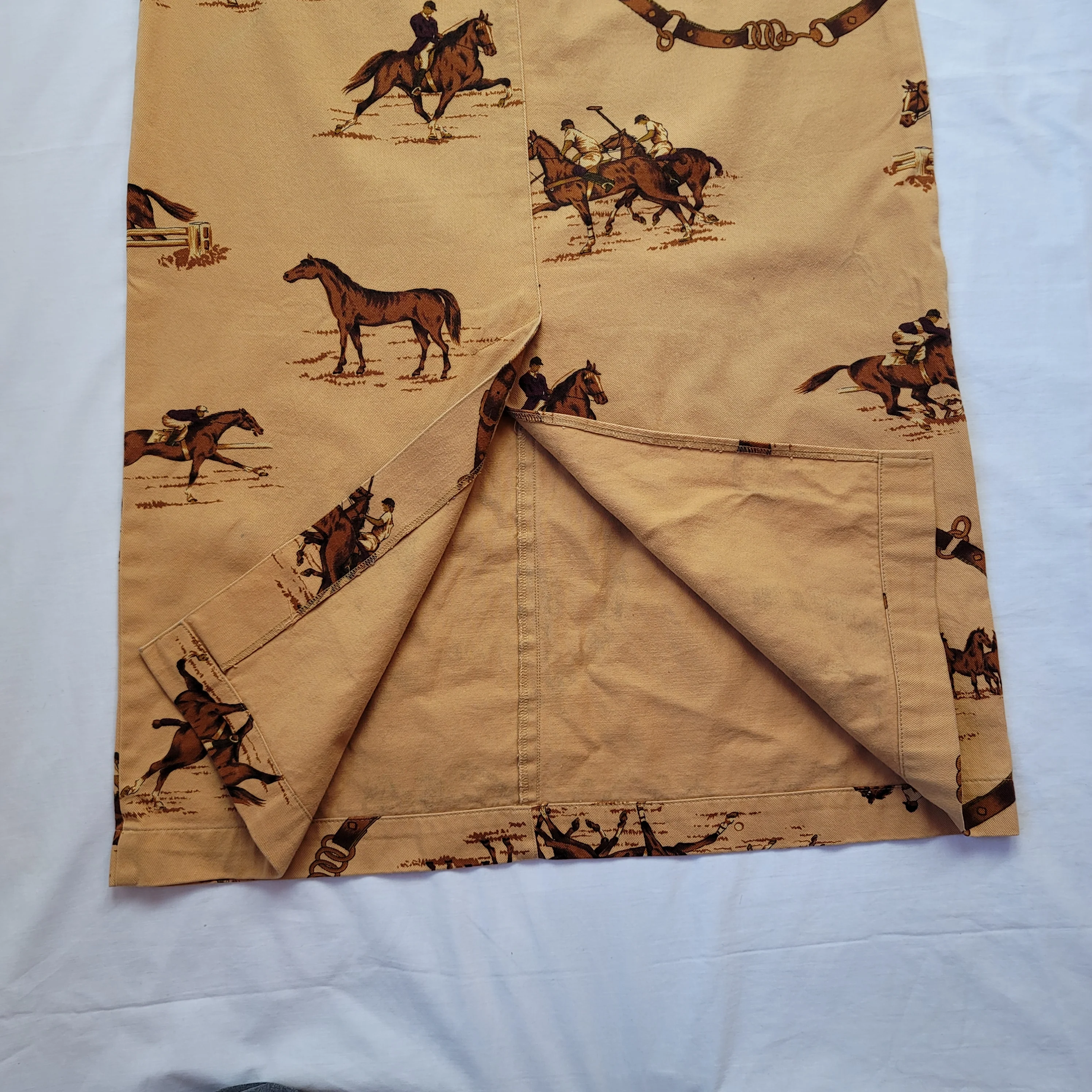 Ralph Lauren Equestrian Horse Maxi Skirt 12 Cotton By Ralph Lauren - Image 8