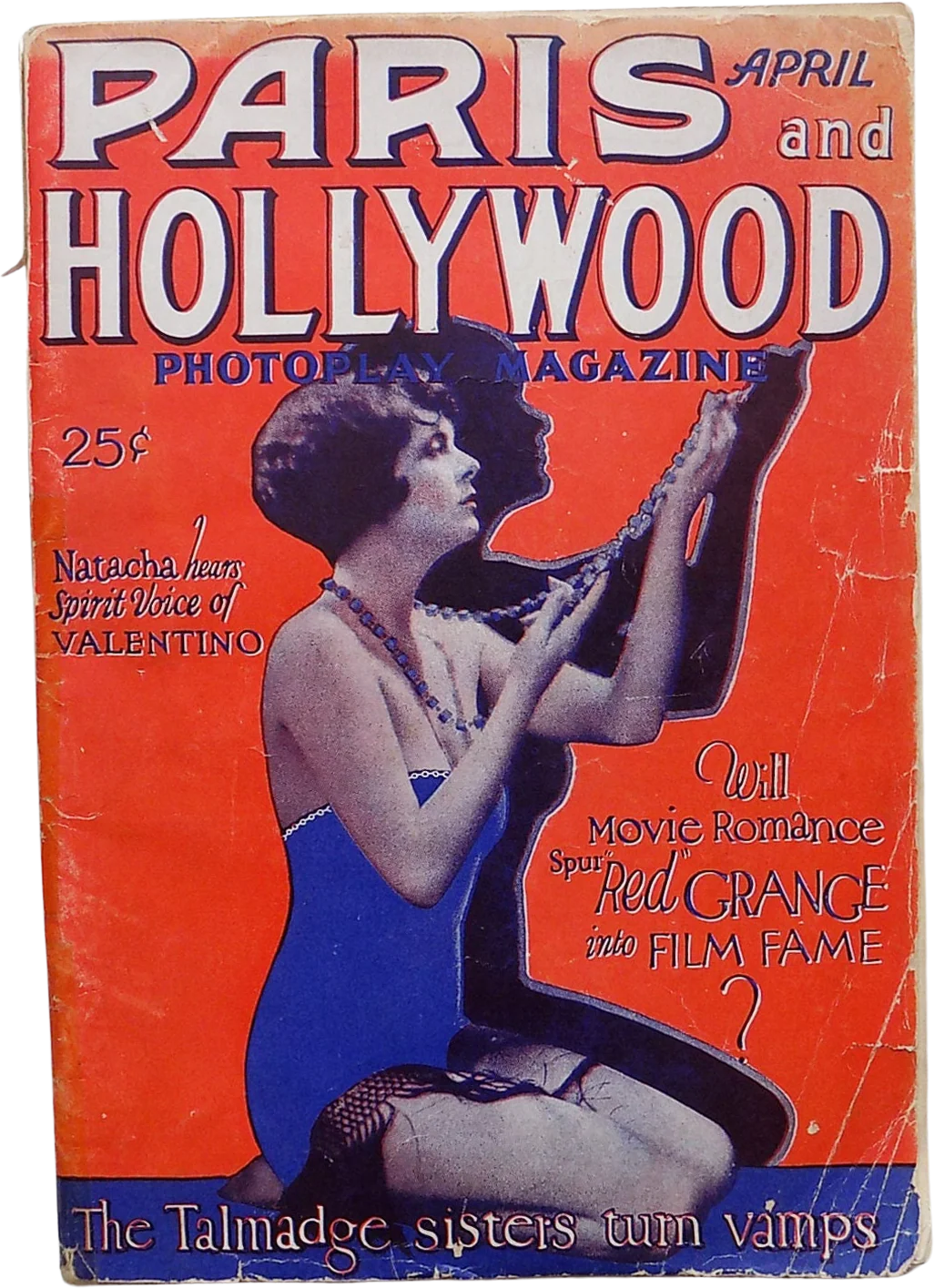 Rare 1927 April Issue of Paris and Hollywood Magazine 98 Pages 17 Full Page Pin Ups Charlie Chaplin Silent Films