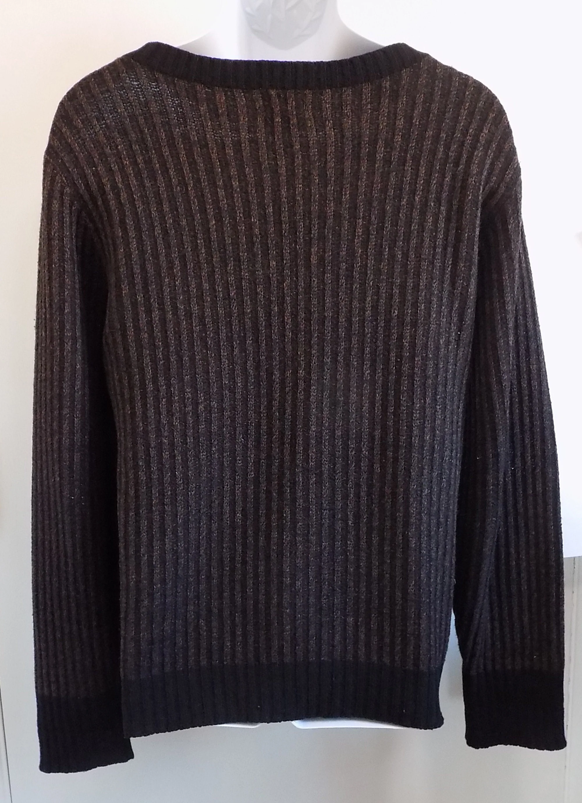 Rare 1959 60s Men's Brown Boat Neck Sweater Beatnik Coffee House Wool Beau Brummel Casuals Ltd Forest Hills, Ny - Image 4
