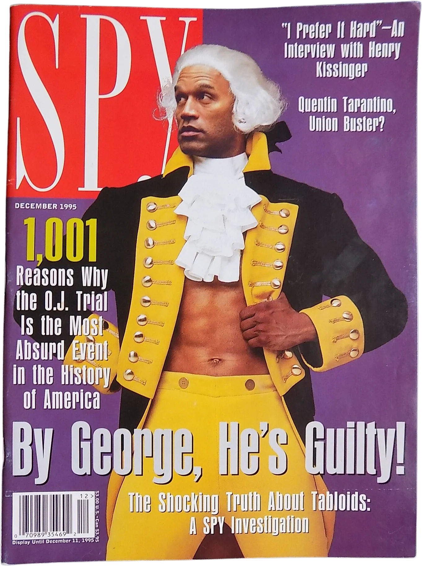 Rare 1995 Spy Magazine O. J. Simpson Cover and Story Mint Condition Celebrity Henry Kissinger Interview Quentin Tarantino