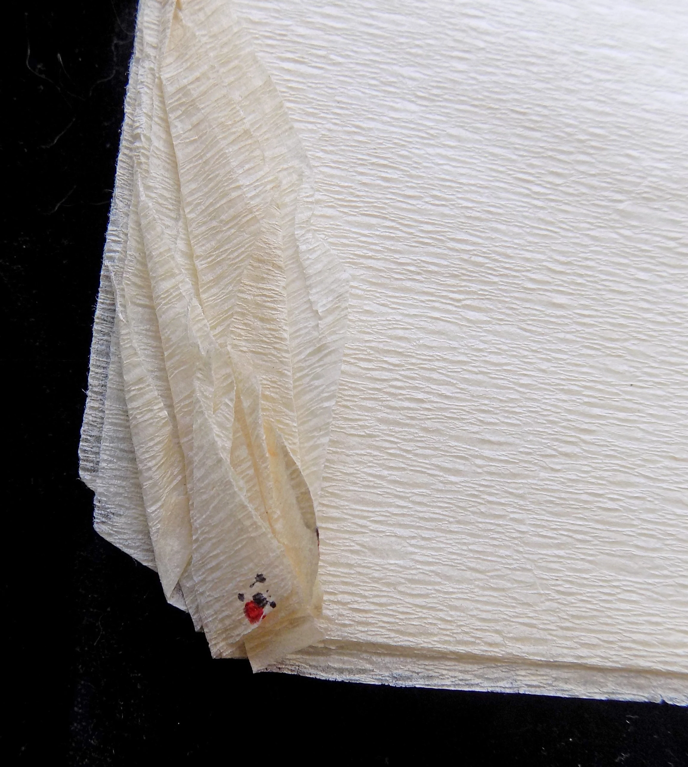 Rare 20s Set (10) of Hand Painted Crepe Paper Valentines Day Napkins Dennison Valentine Red Love Heart Ephemera - Image 7
