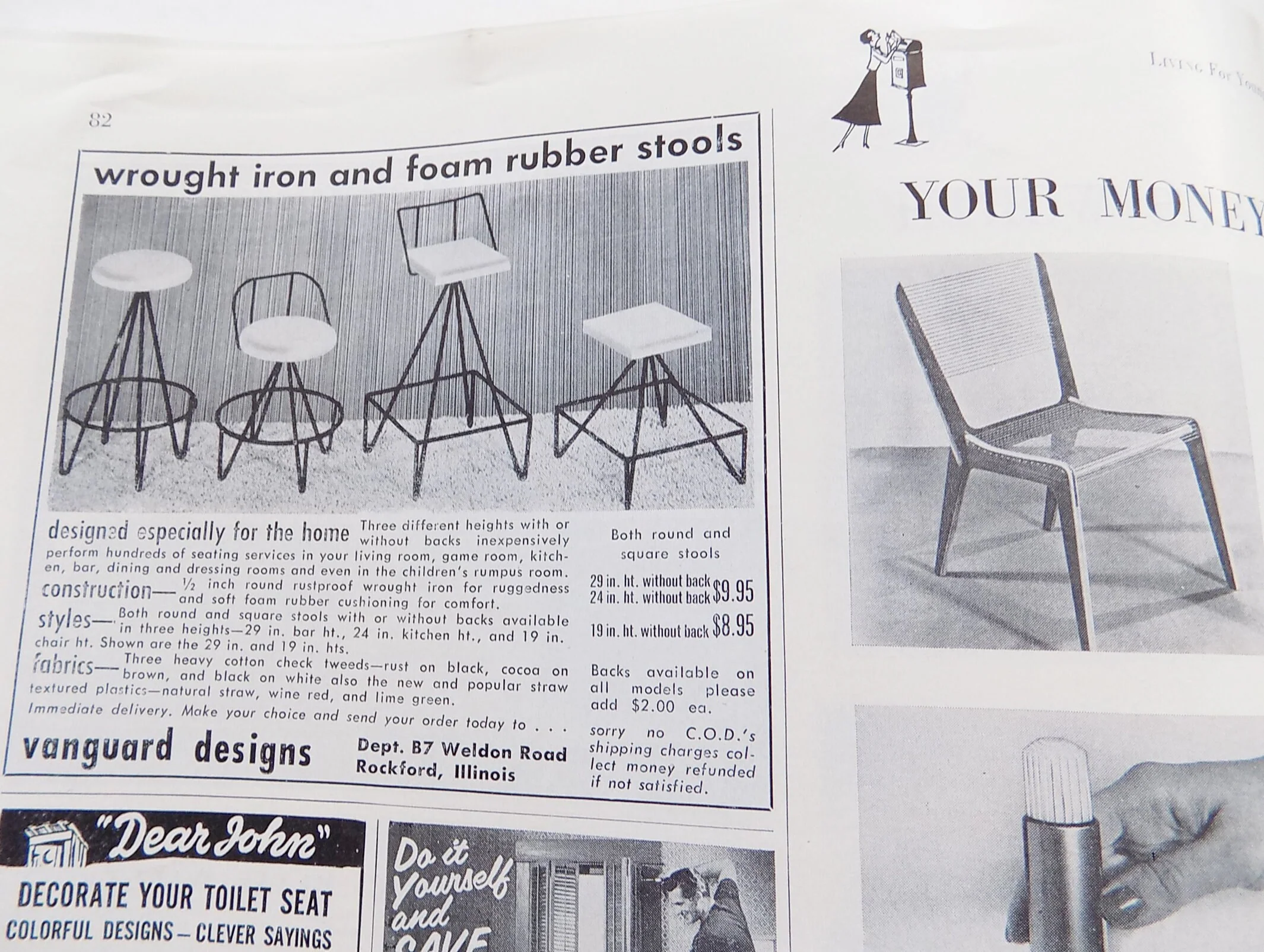 Rare Mcm 1954 April Edition of Living Magazine with Architectural Illustrations and Advertising "for Young Homemakers" Great Condition - Image 10
