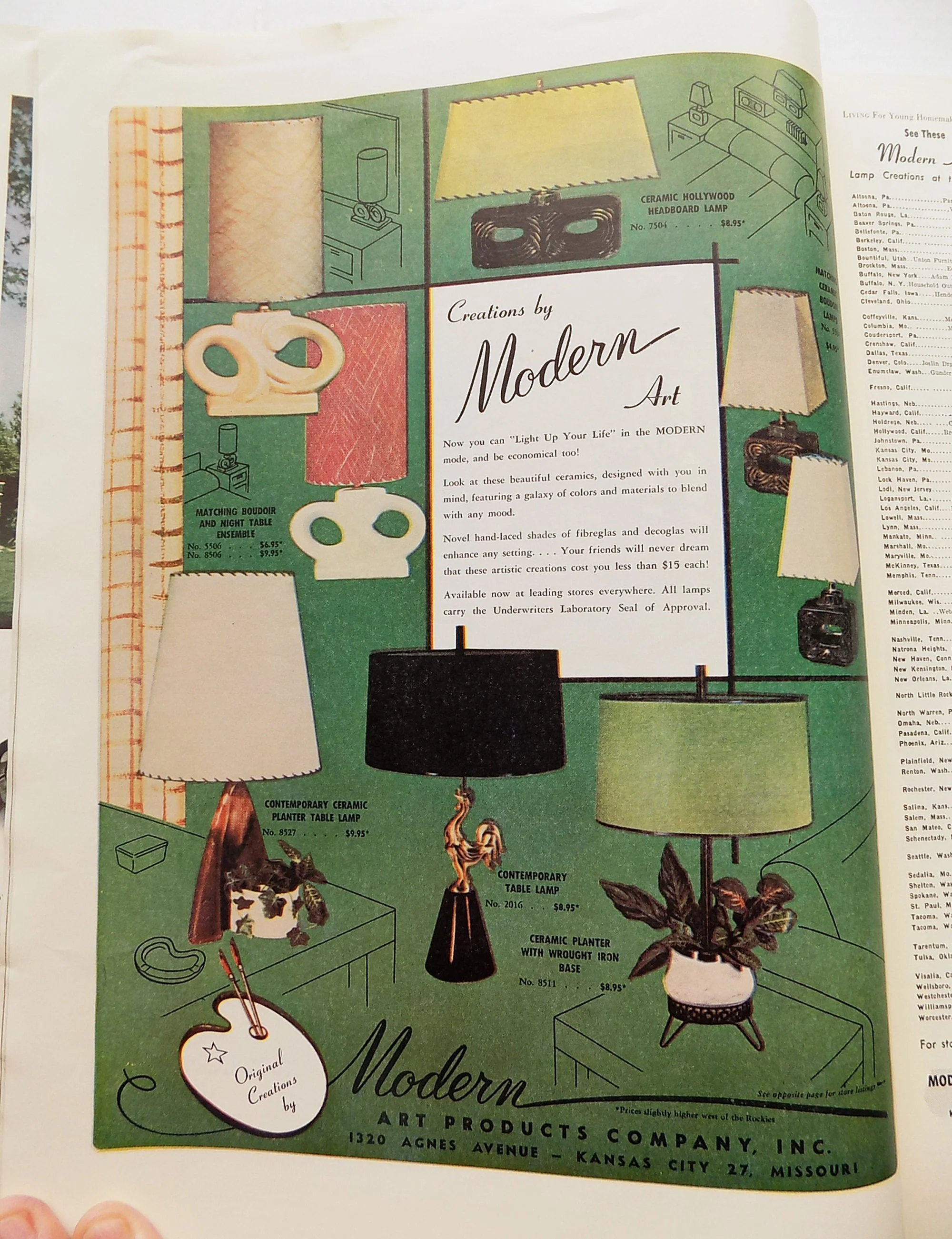 Rare Mcm 1954 April Edition of Living Magazine with Architectural Illustrations and Advertising "for Young Homemakers" Great Condition - Image 4