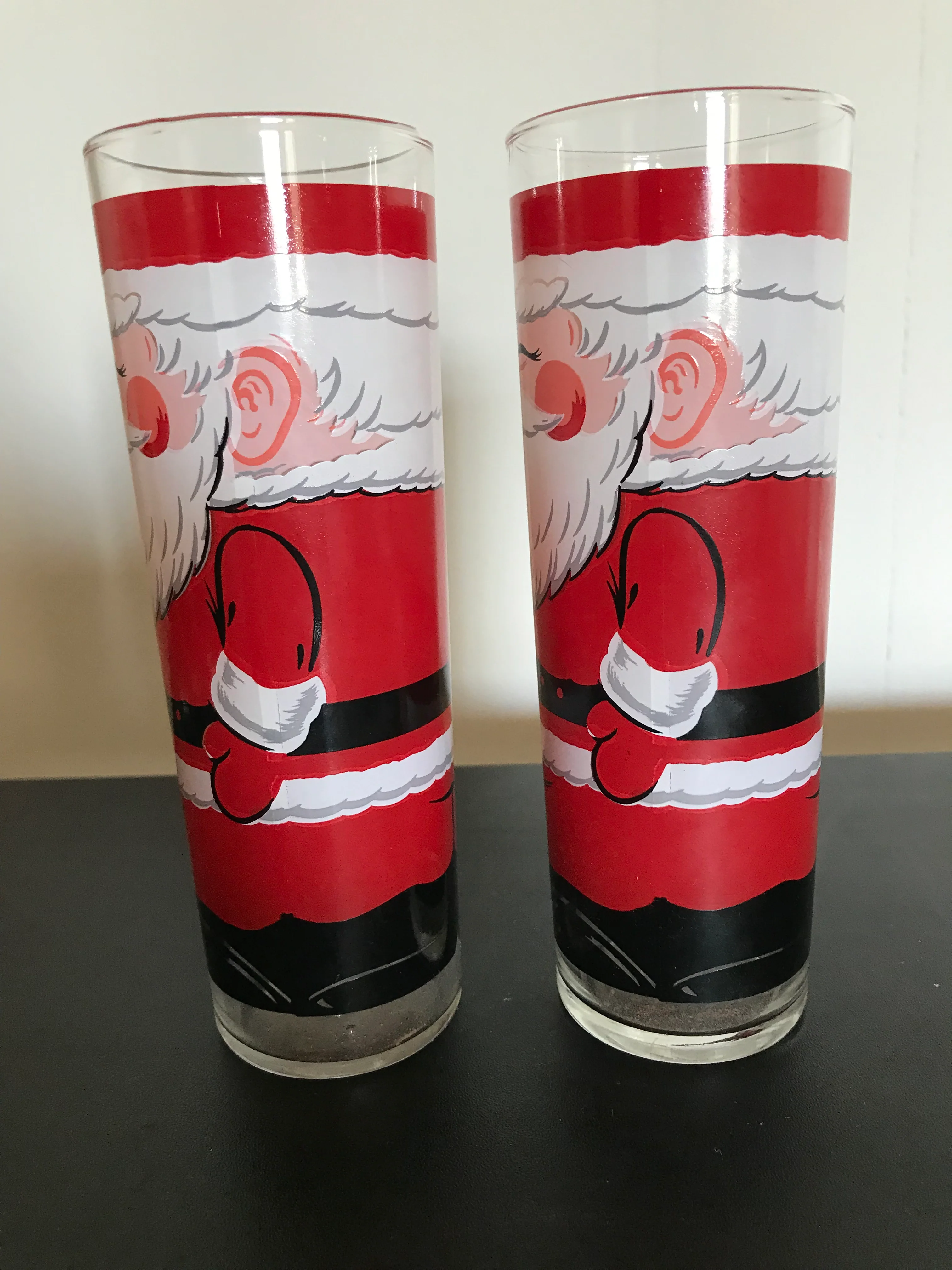 Rare Set Of 5 Santa Glasses 1 Flawed By Georges Briard - Image 11