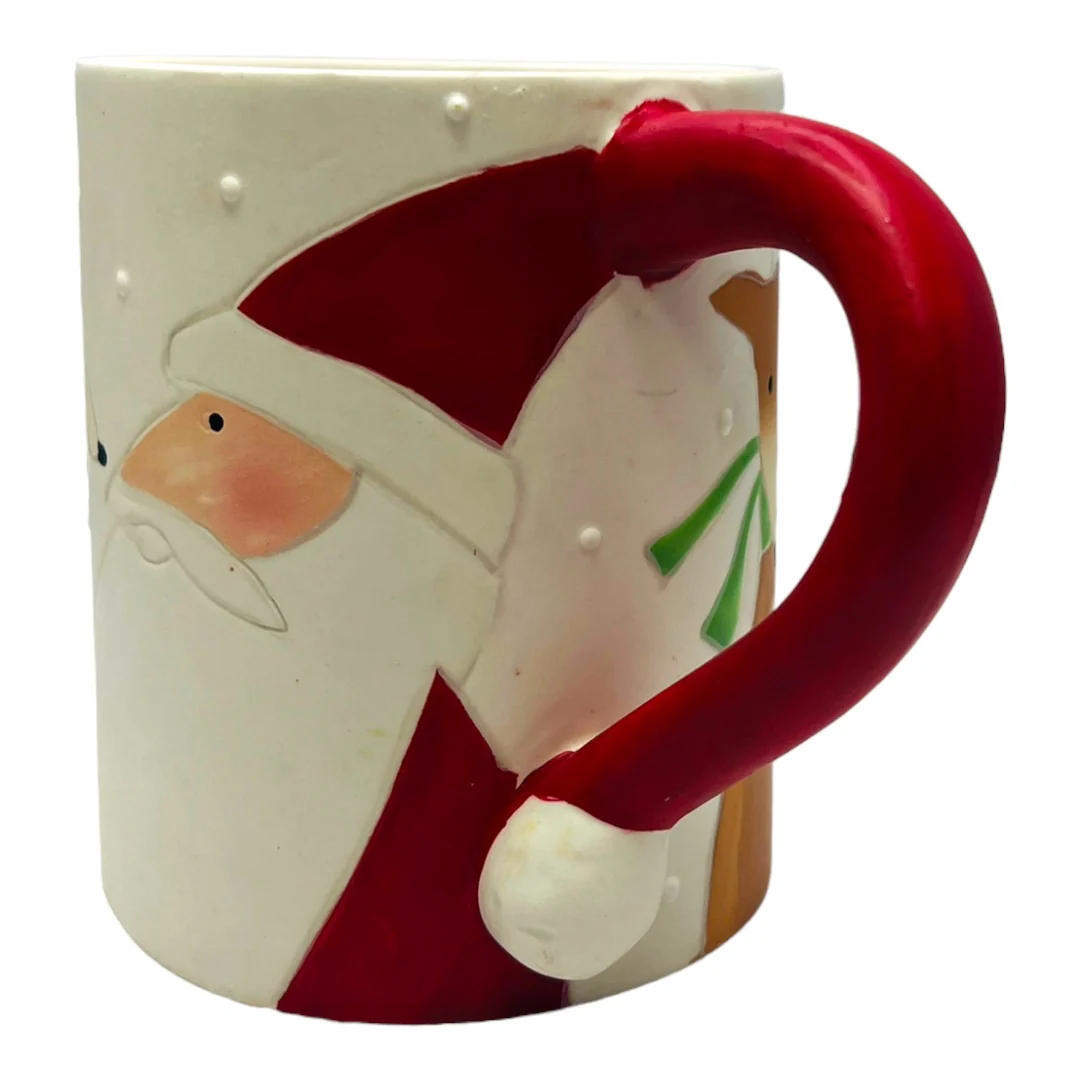 Rare Talking Coffee Mug Santa and Reindeer Vintage by Hallmark - Image 2