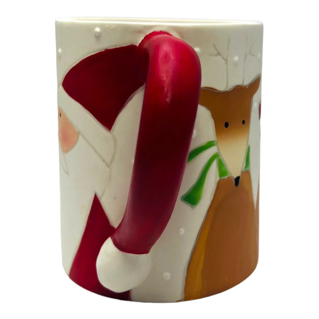 Rare Talking Coffee Mug Santa and Reindeer Vintage by Hallmark - Image 3