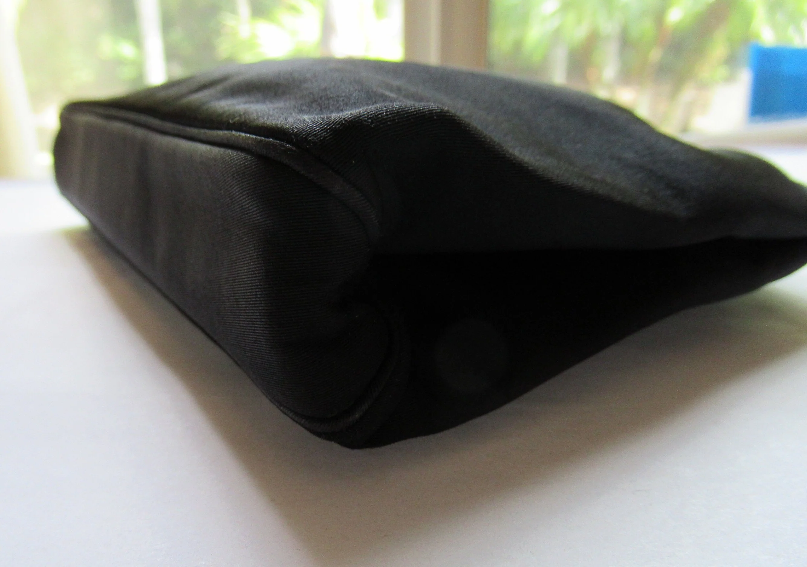 Rare Twifaille by Rosenfeld Handbag Black Fabric Dressy Fully Lined Top Clasp 2 Interior Side Pockets Early 40s a Fabulous Vintage Find by Rosenfeld Of New York - Image 7