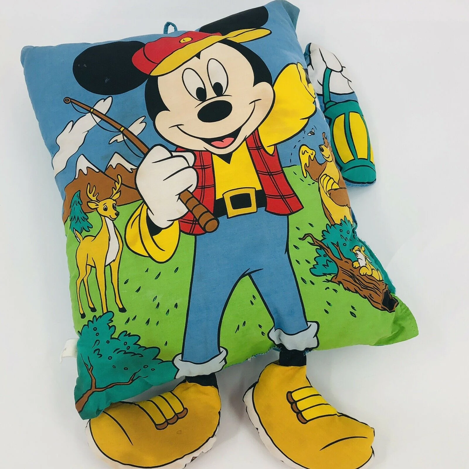 Rare Vintage Mickey Mouse 3d Fishing Pillow Camping Outdoors Hiking by Walt Disney - Image 2