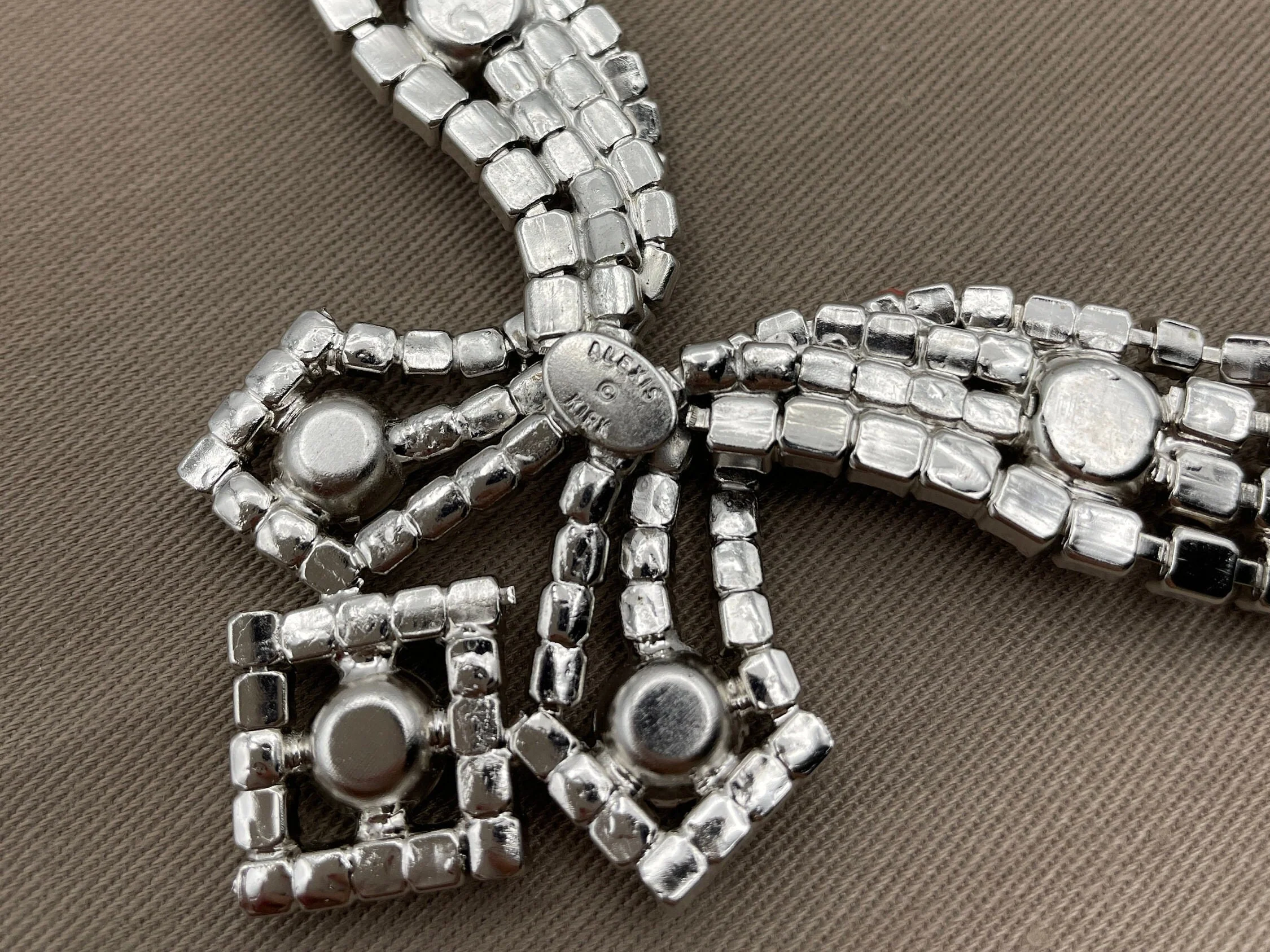 Rarest Avant Garde Crystal Collar Statement Necklace by Alexis Kirk - Image 8
