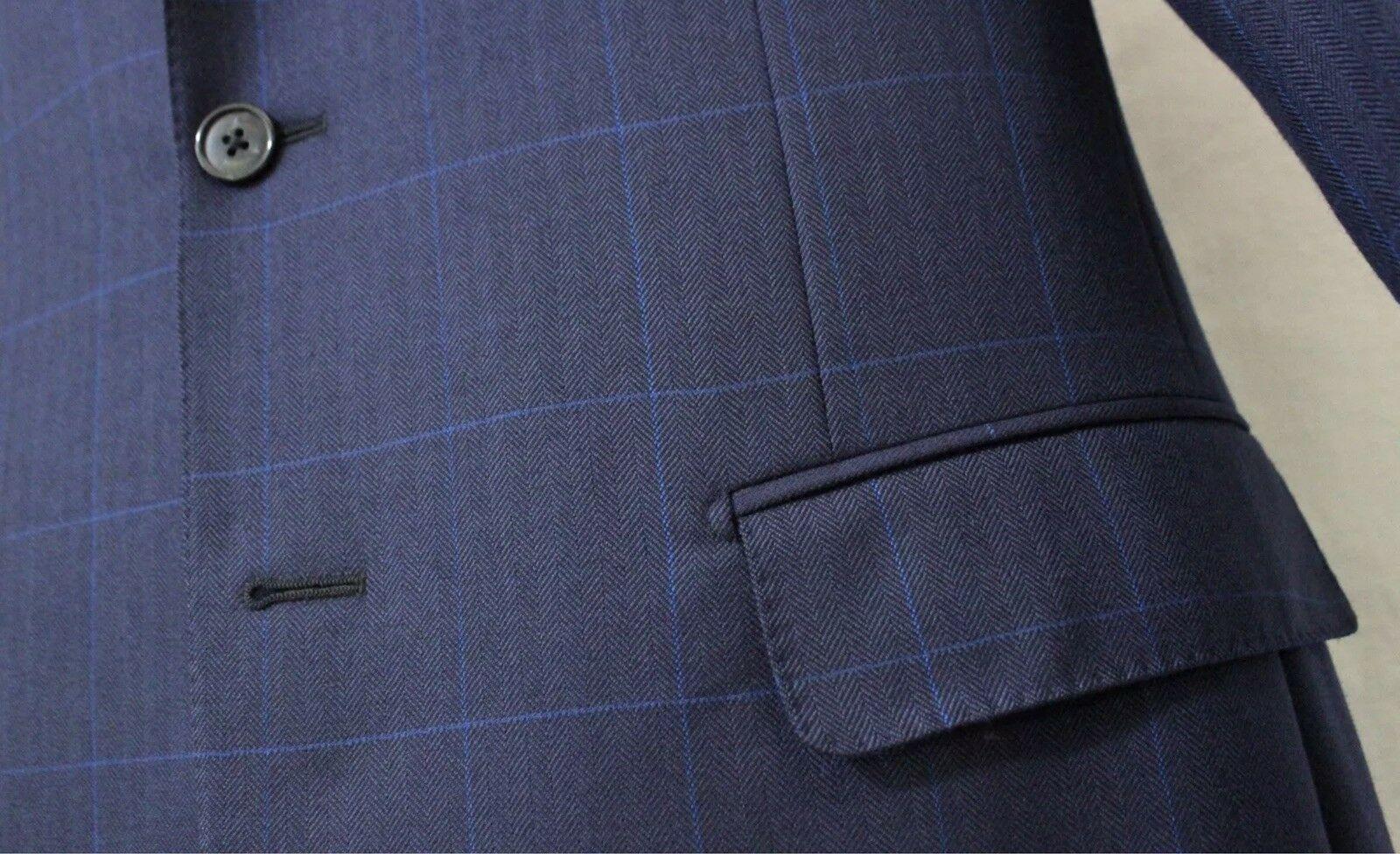Ravazzolo 120's Sport Coat Virgin Wool Jacket 3 Button Windowpane by Ravazzolo - Image 6