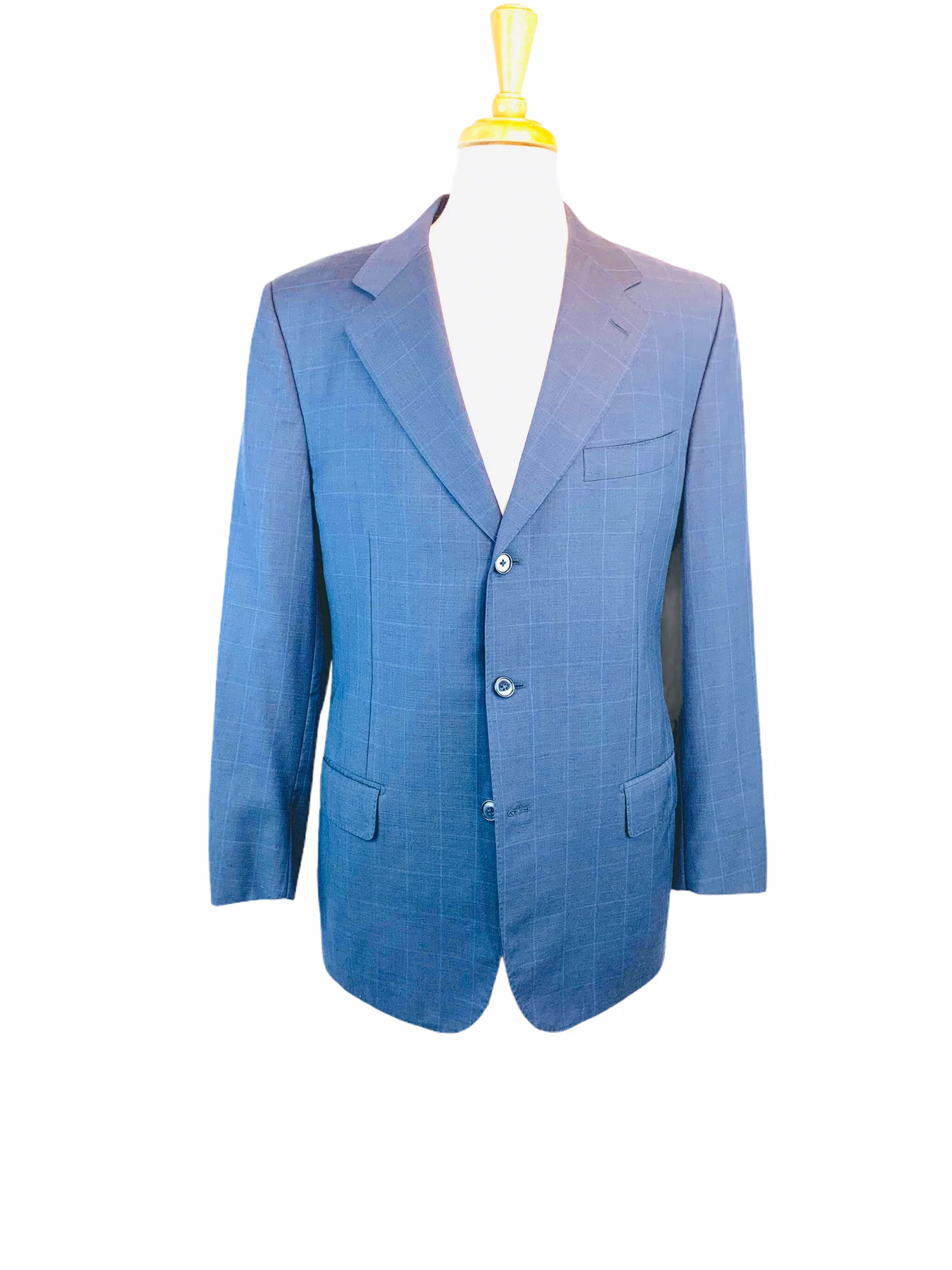 Ravazzolo 120's Sport Coat Virgin Wool Jacket 3 Button Windowpane by Ravazzolo - Image 7