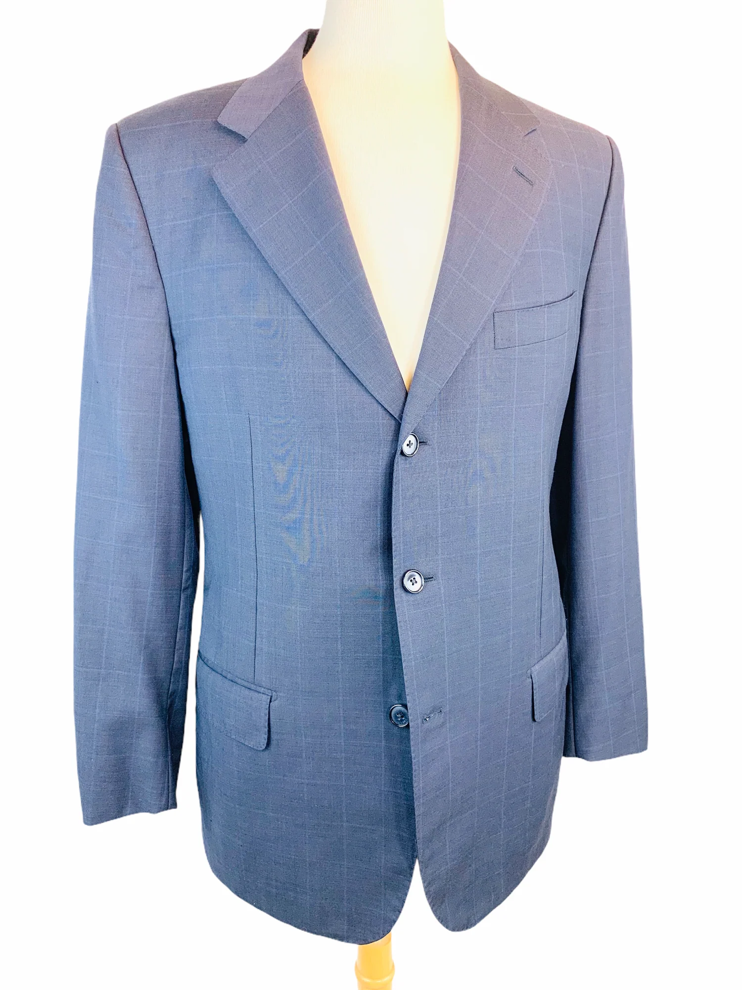 Ravazzolo 120's Sport Coat Virgin Wool Jacket 3 Button Windowpane by Ravazzolo - Image 8