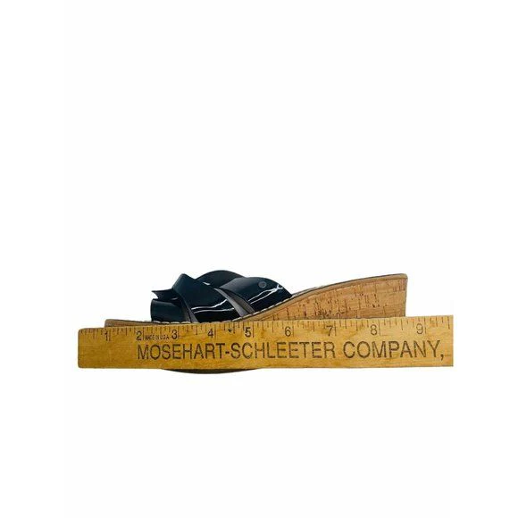 Raynere Patent Leather Chunky Cork Wedge Heel Sandals Womens 7. 5 by SAM EDELMAN - Image 8