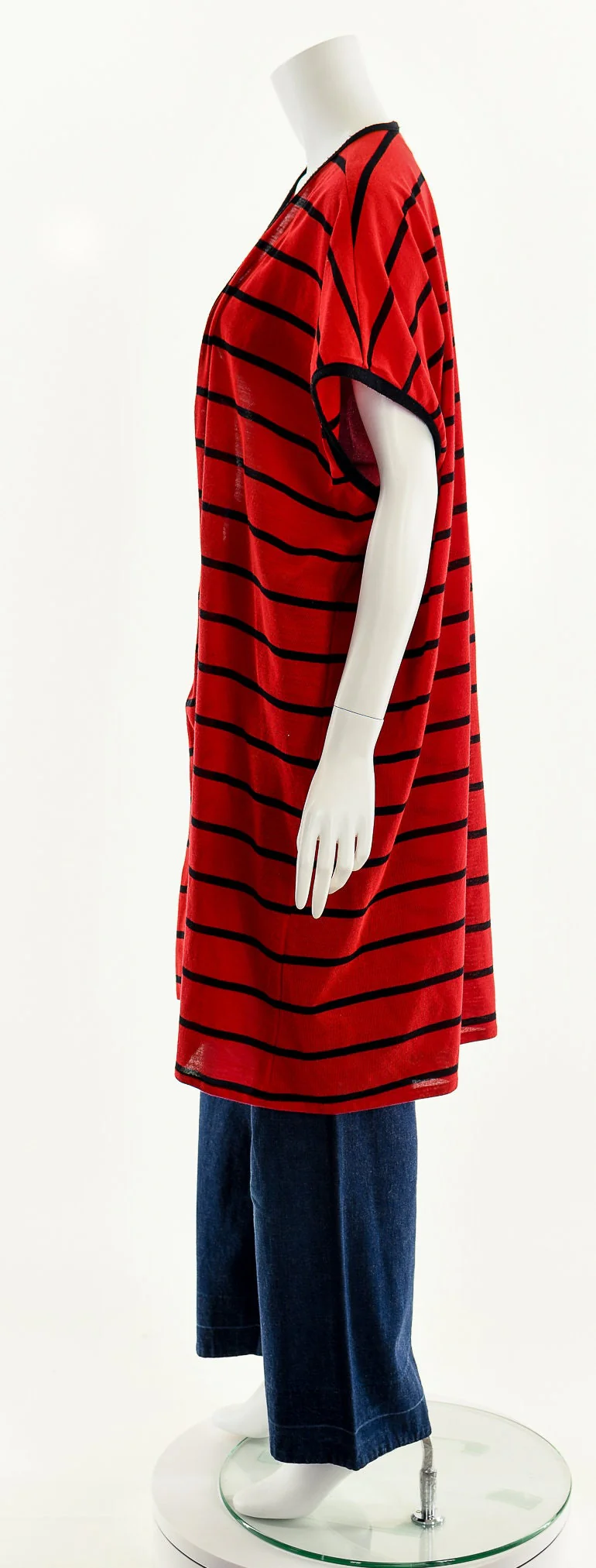 Red and Black Striped Duster by Amato - Image 9