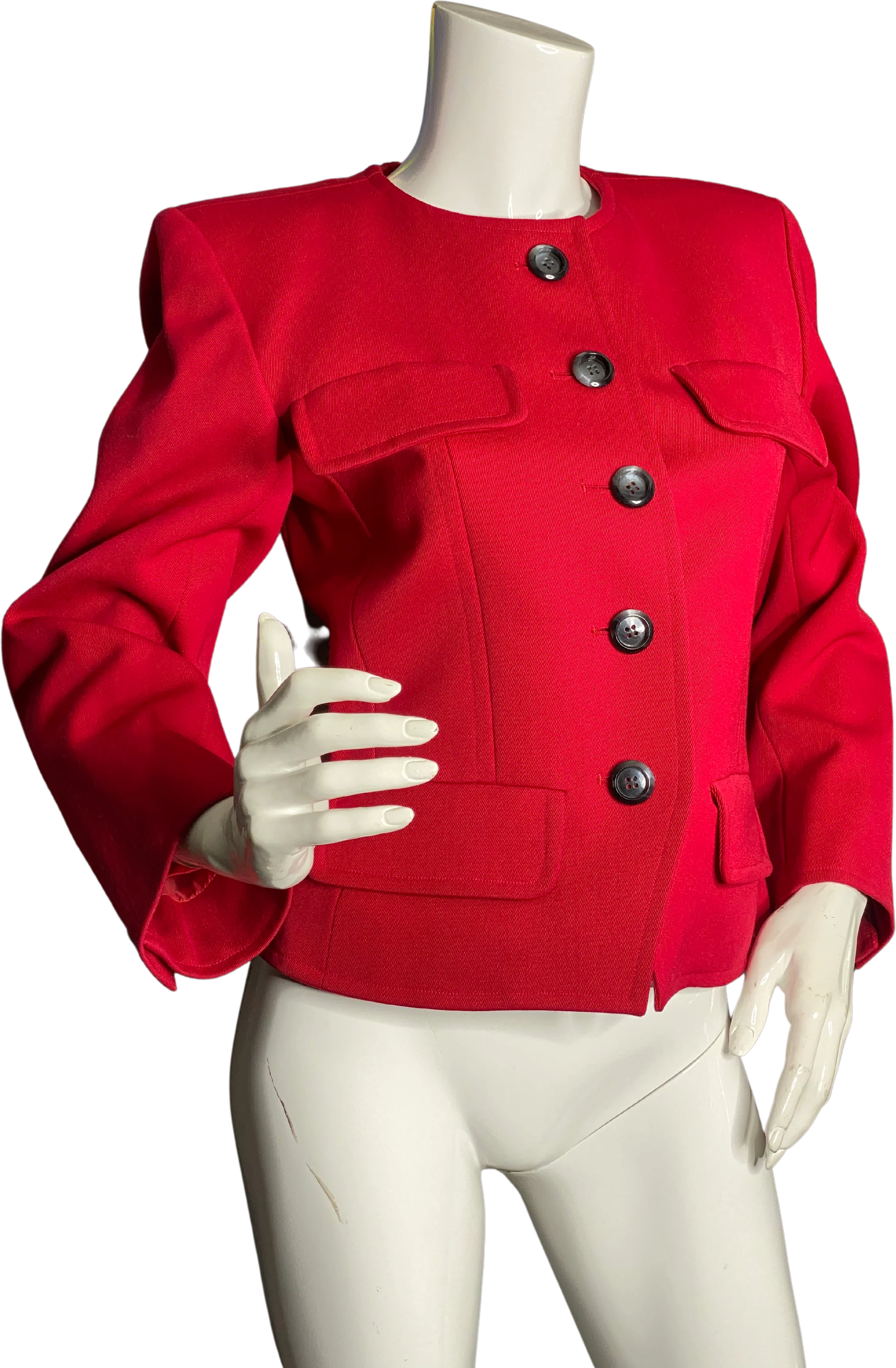 Red Blazer By Saint Laurent Rive Gauche