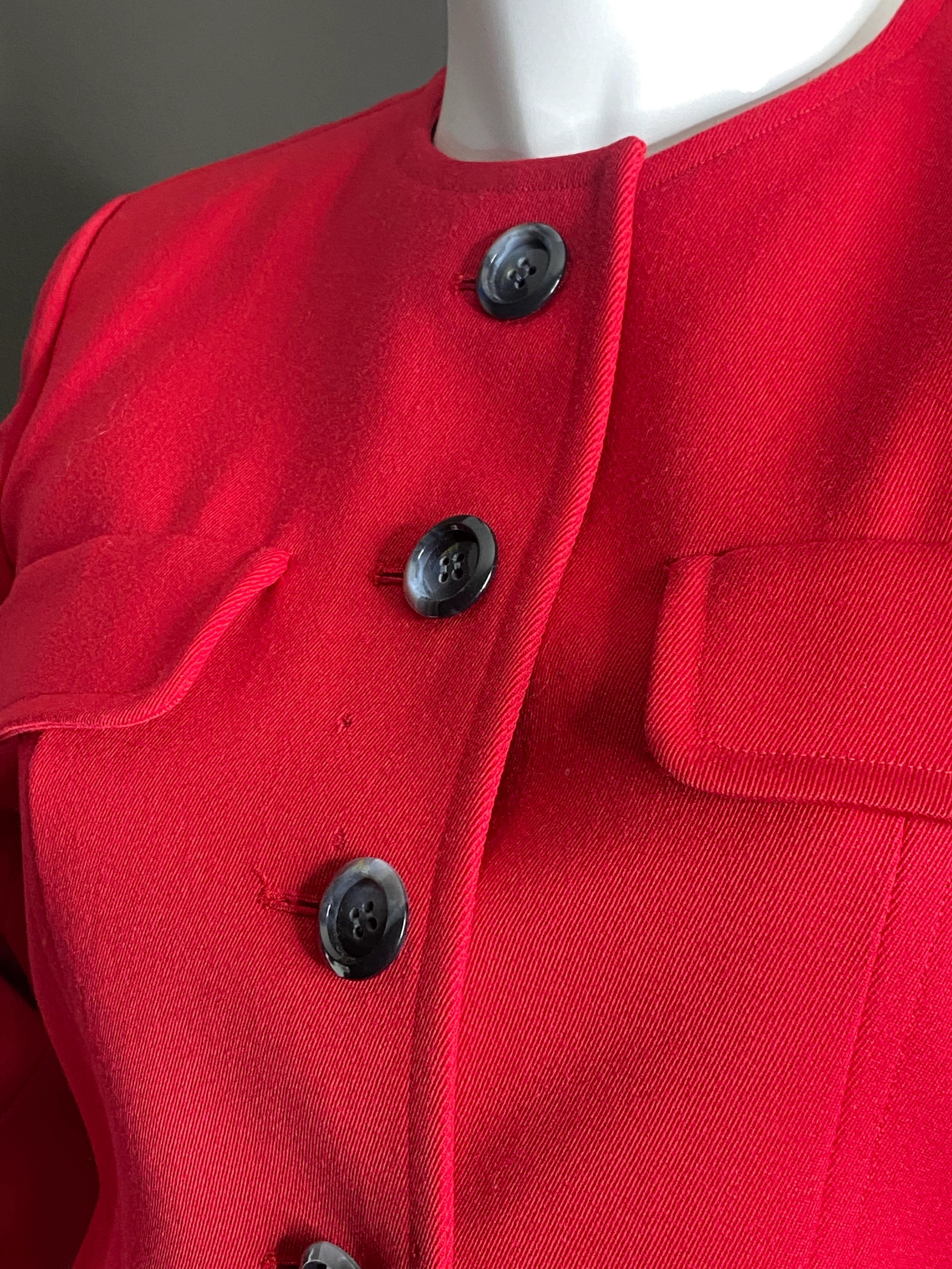 Red Blazer By Saint Laurent Rive Gauche - Image 11