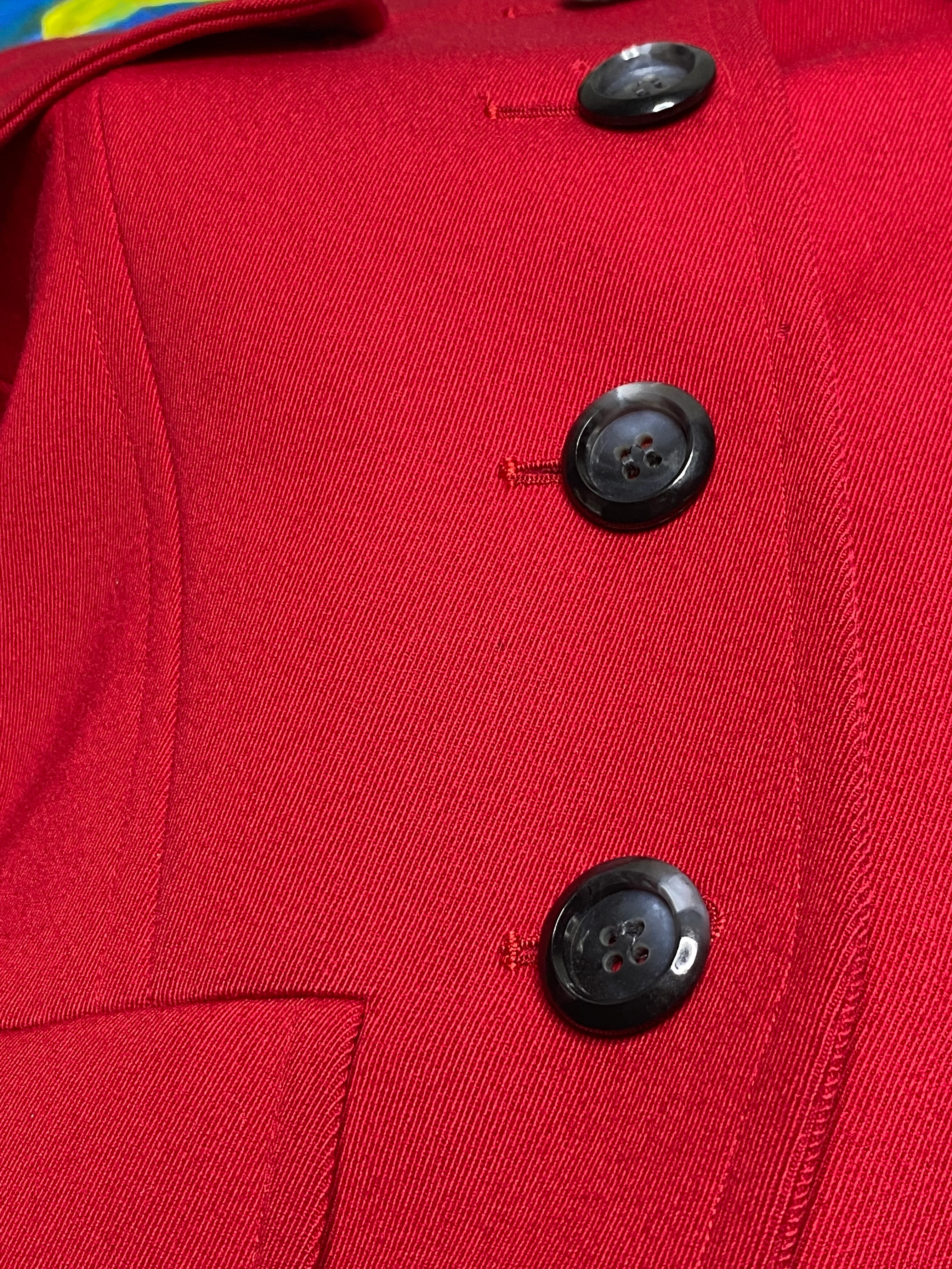 Red Blazer By Saint Laurent Rive Gauche - Image 5
