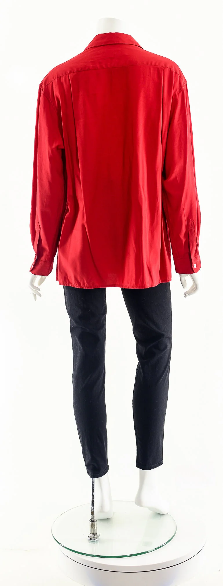 Red Button Down Blouse by Chrysantheme - Image 7