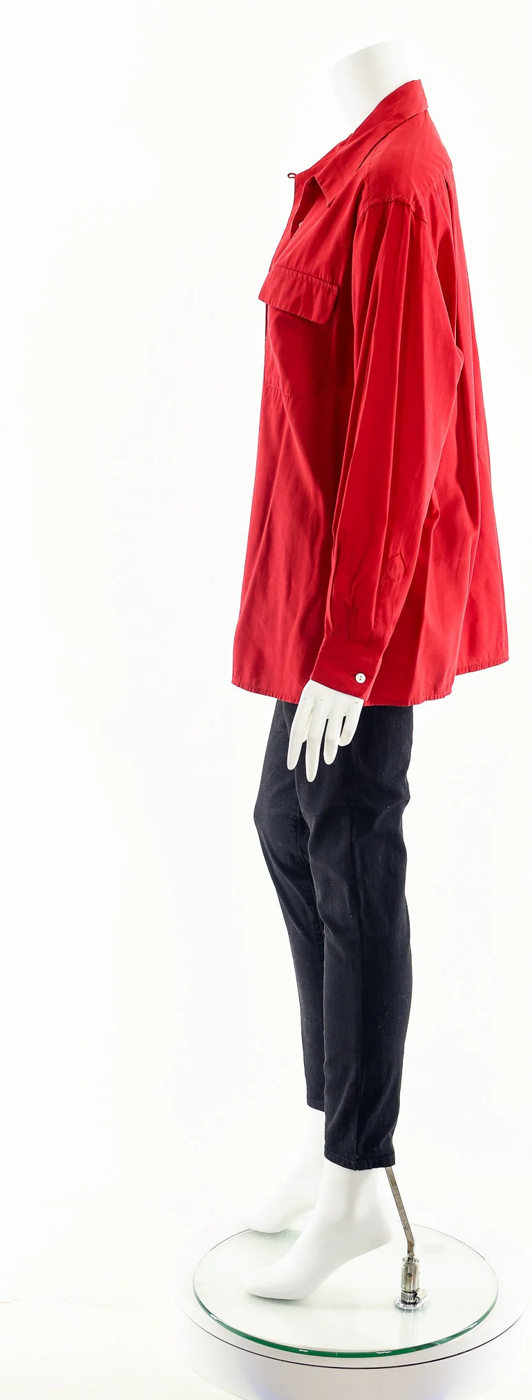 Red Button Down Blouse by Chrysantheme - Image 9