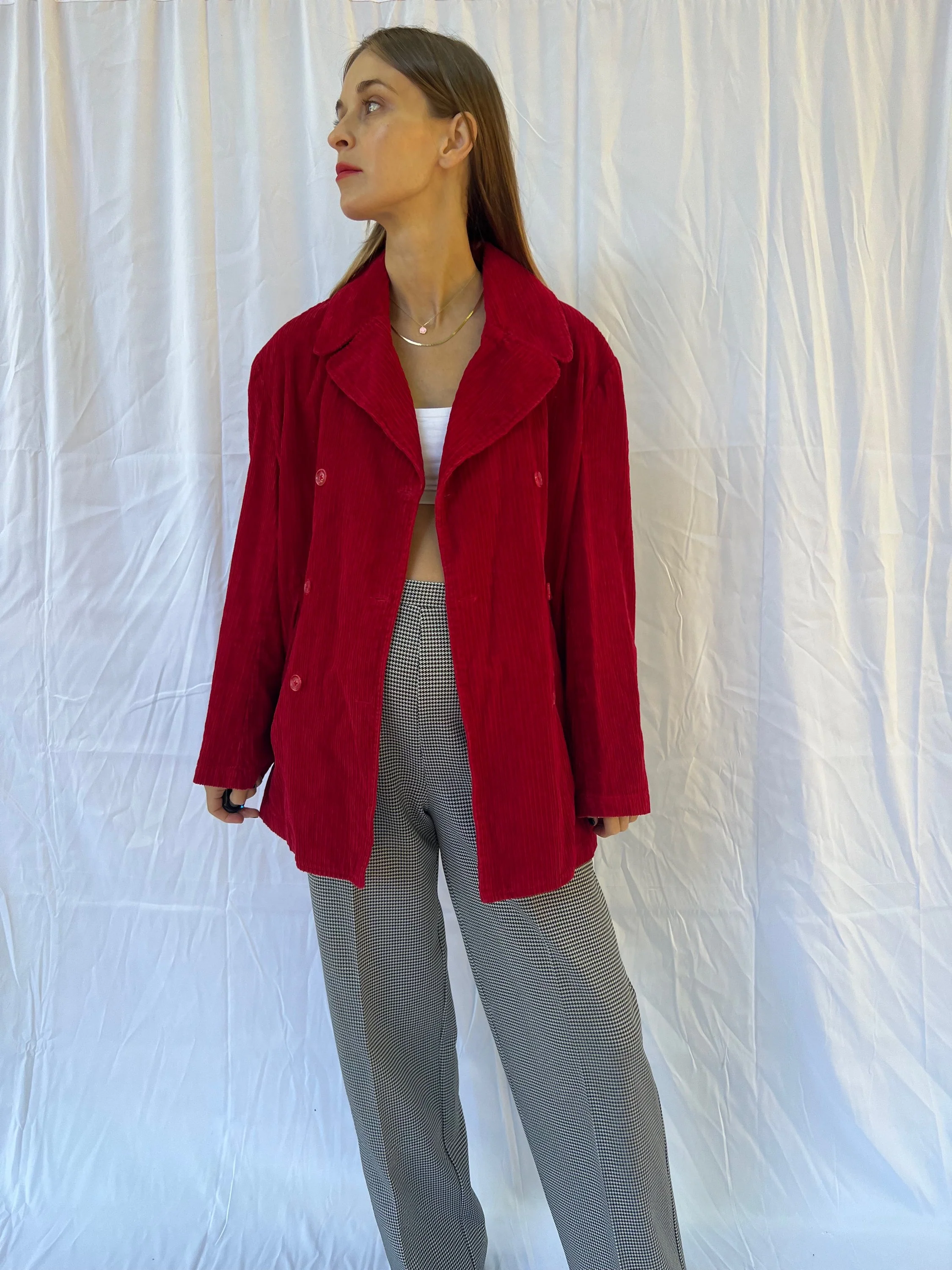 Red Corduroy Jacket - Image 3