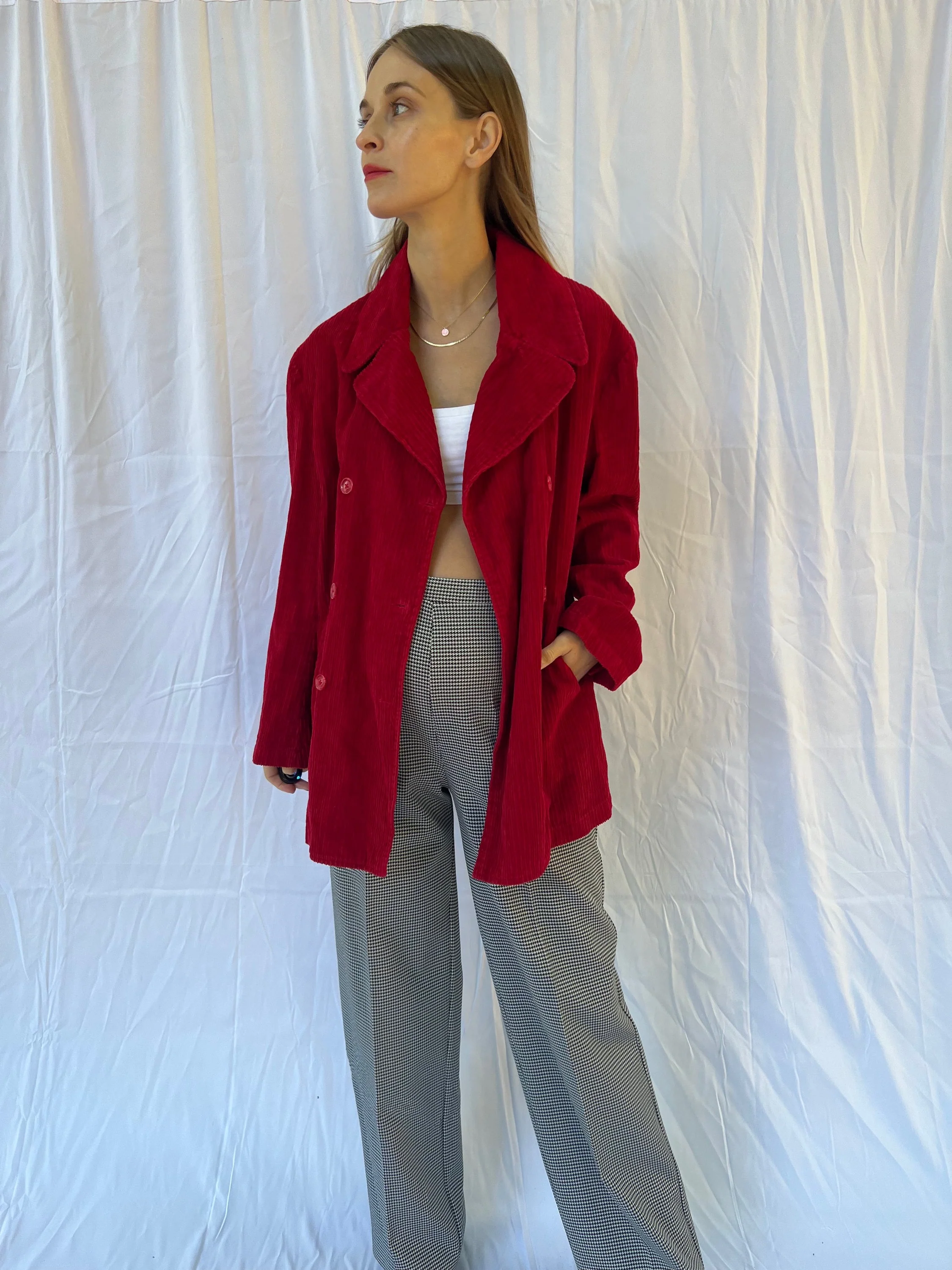 Red Corduroy Jacket - Image 4