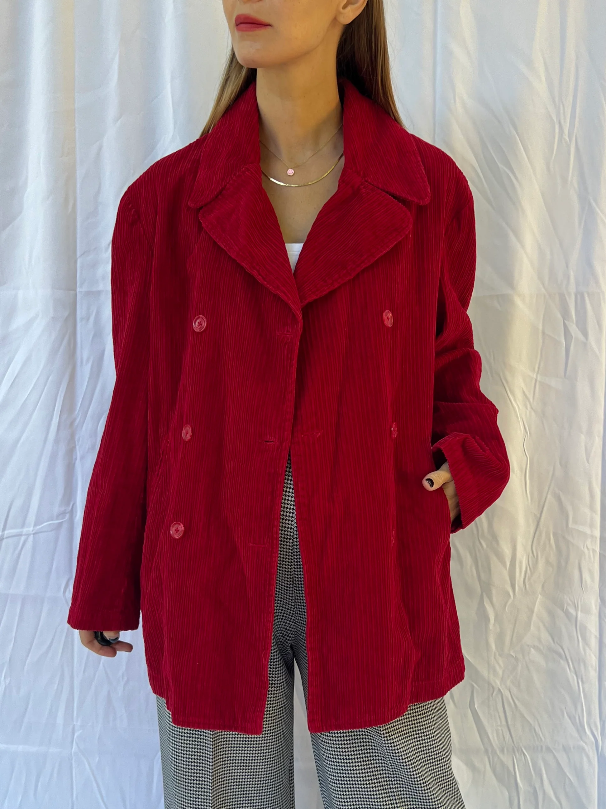 Red Corduroy Jacket - Image 7