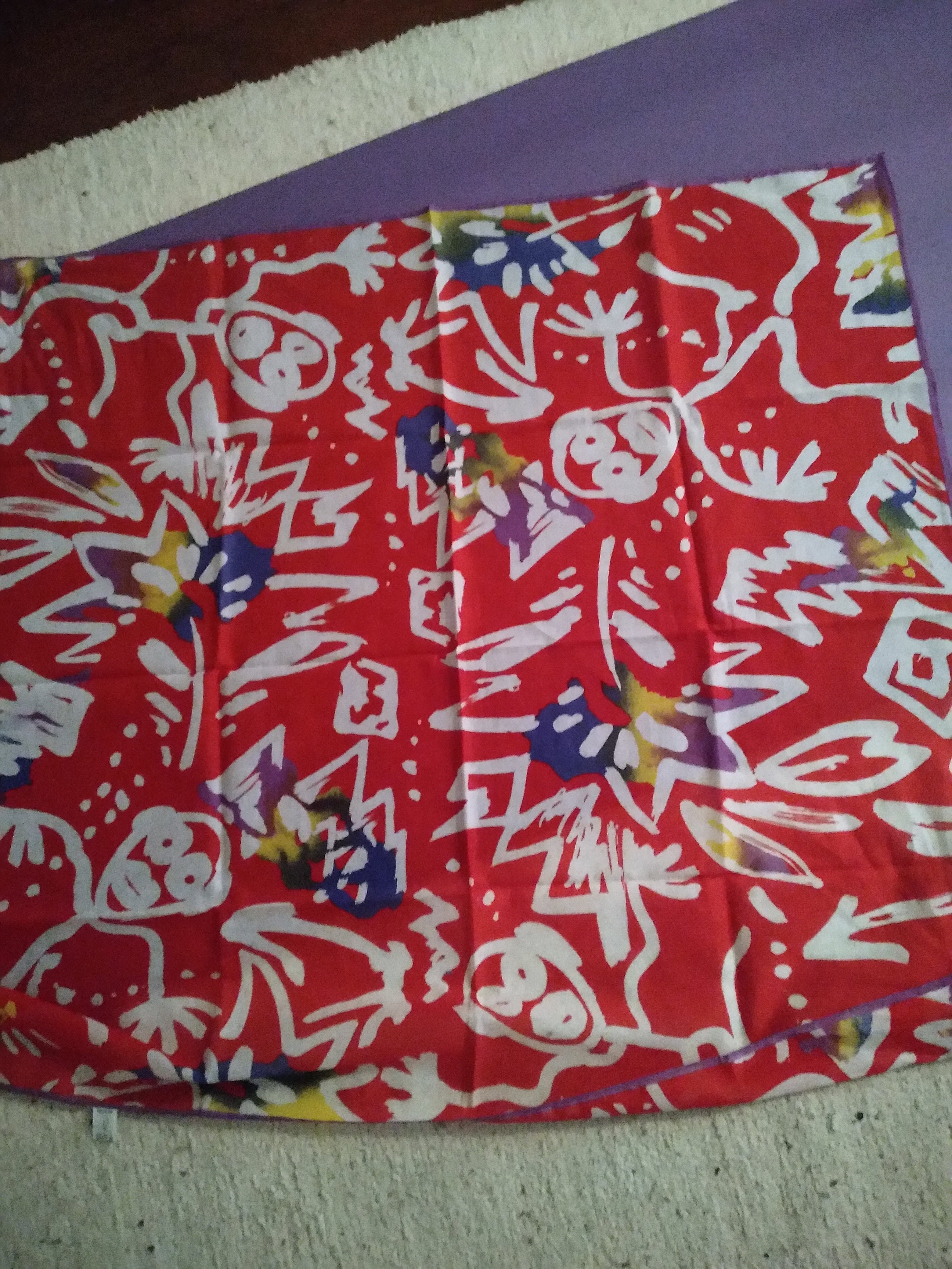 Red Cotton Kerchief By Oscar de la Renta - Image 3