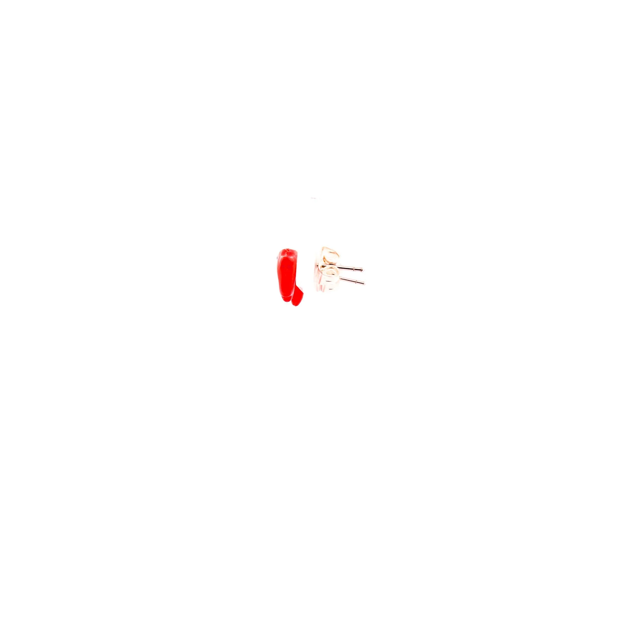 Red Dolphin Earring Studs - Image 3