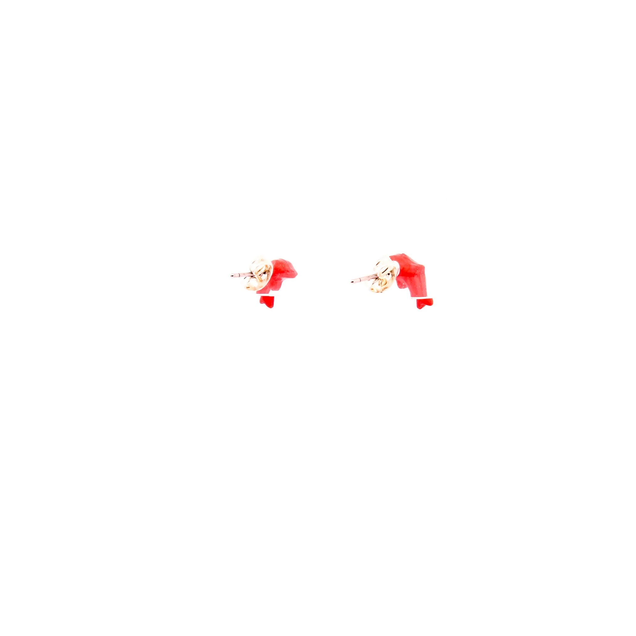 Red Dolphin Earring Studs - Image 6