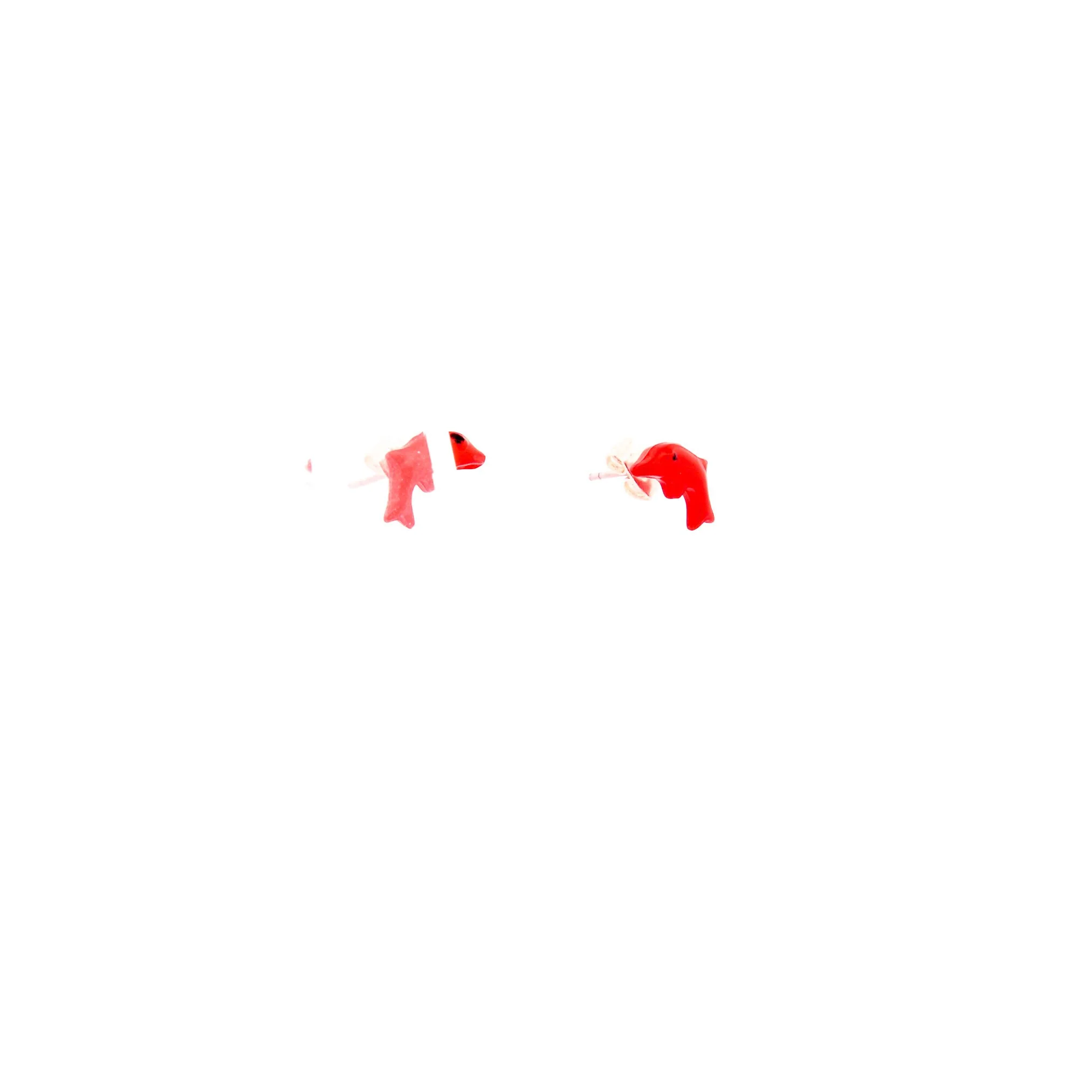 Red Dolphin Earring Studs - Image 8