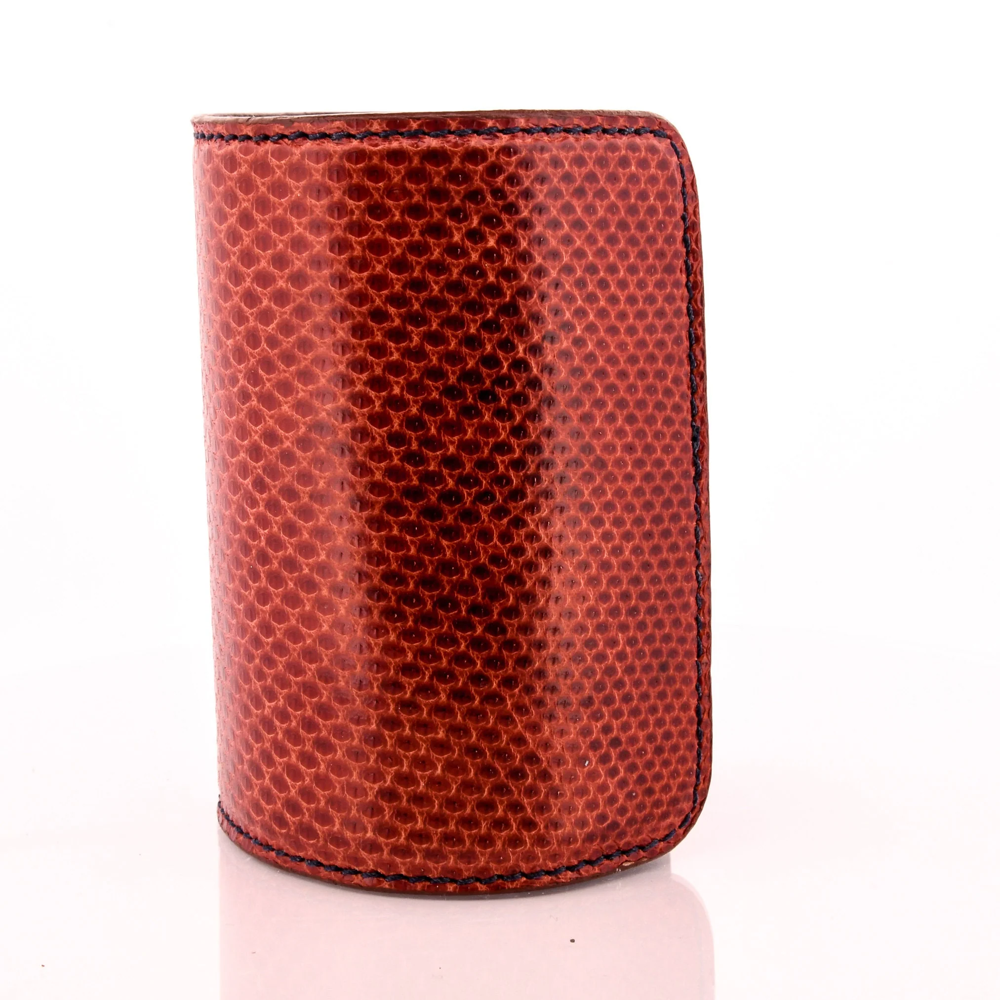 Red Leather Cuff Bracelet Gauntlet - Image 3